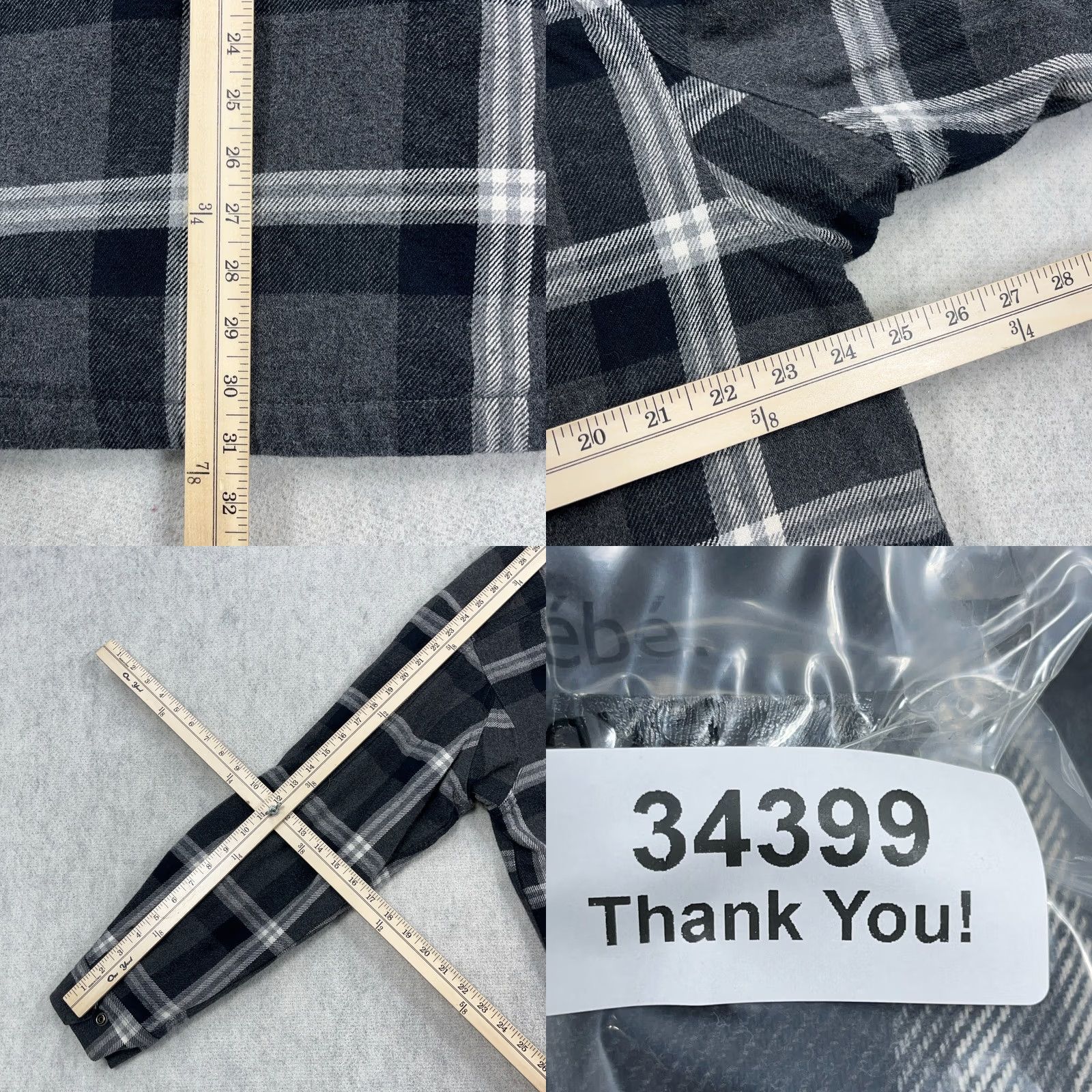 Vintage Duluth Shacket Men XL Gray Plaid Fleece-Lined Over Shirt Jacket Cotton Twill Knit Button Pockets Quilted Vintage: No Size US XL / EU 56 / 4 - 8 Thumbnail