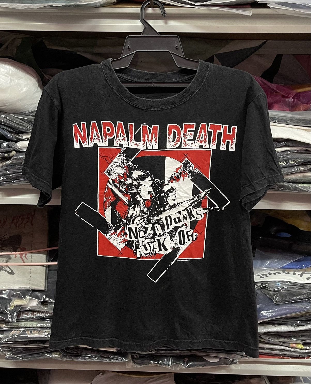 Band Tees Vintage Y2K Napalm Death Nazi Punks Fuck Off🔥🔥🔥 Size US S / EU 44-46 / 1 - 1 Thumbnail