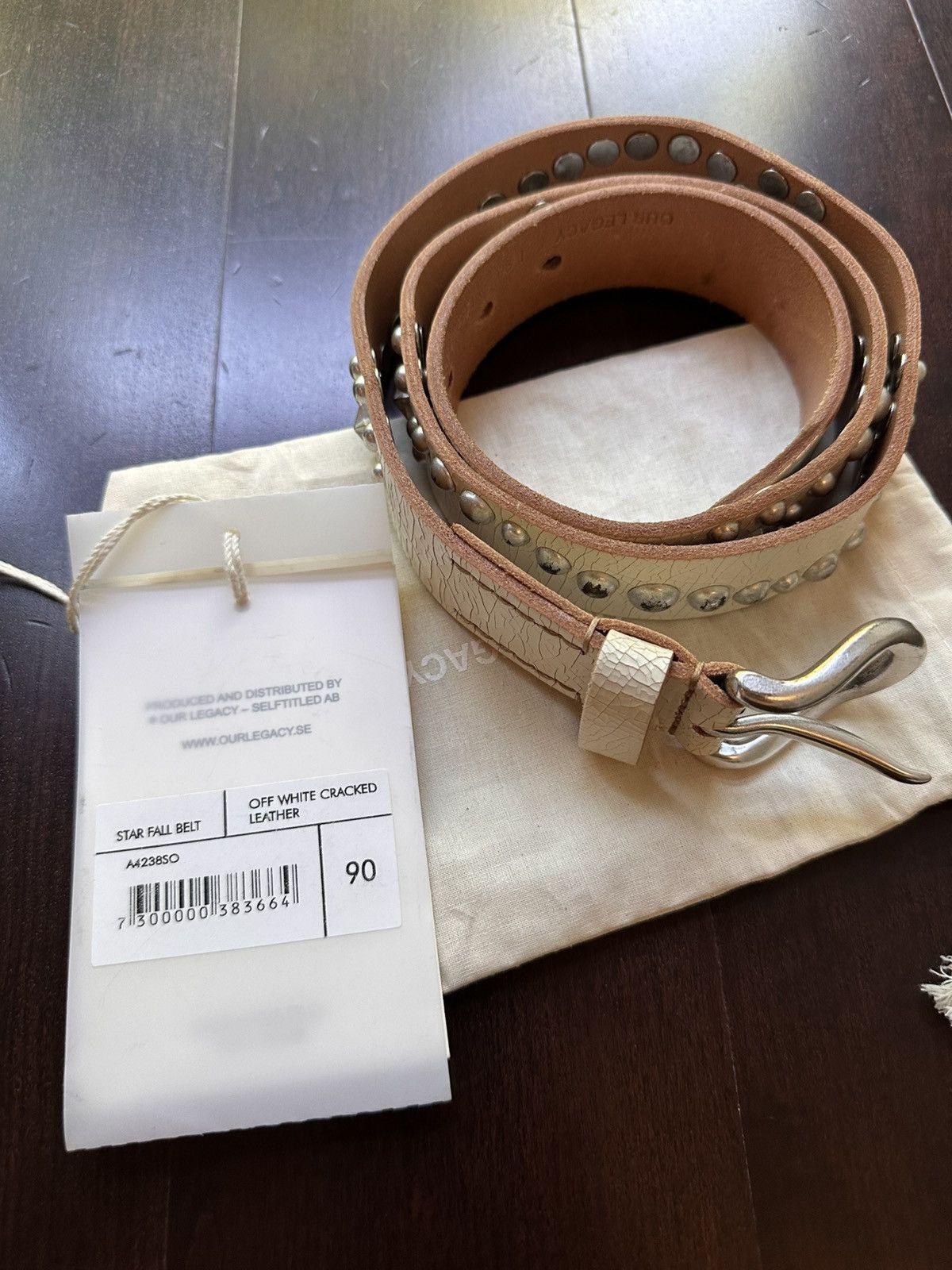 Our Legacy Our Legacy 2CM Cracked Leather Belt Off White | Grailed
