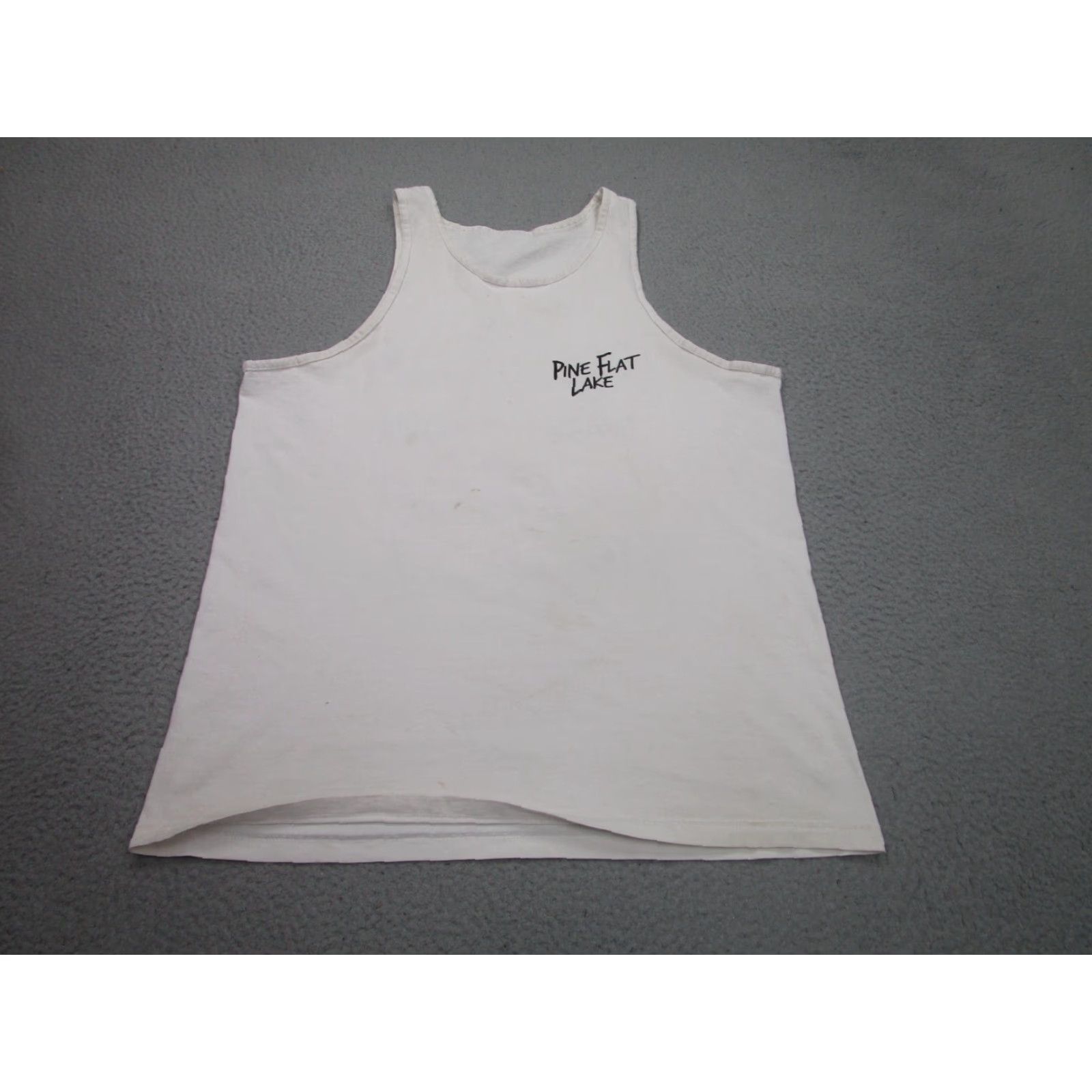 Gildan VINTAGE Gildan Pine Flat Lake Shirt 90s Grunge Beer Fisherman Tank Top Mens XL White Size US XL / EU 56 / 4 - 2 Thumbnail