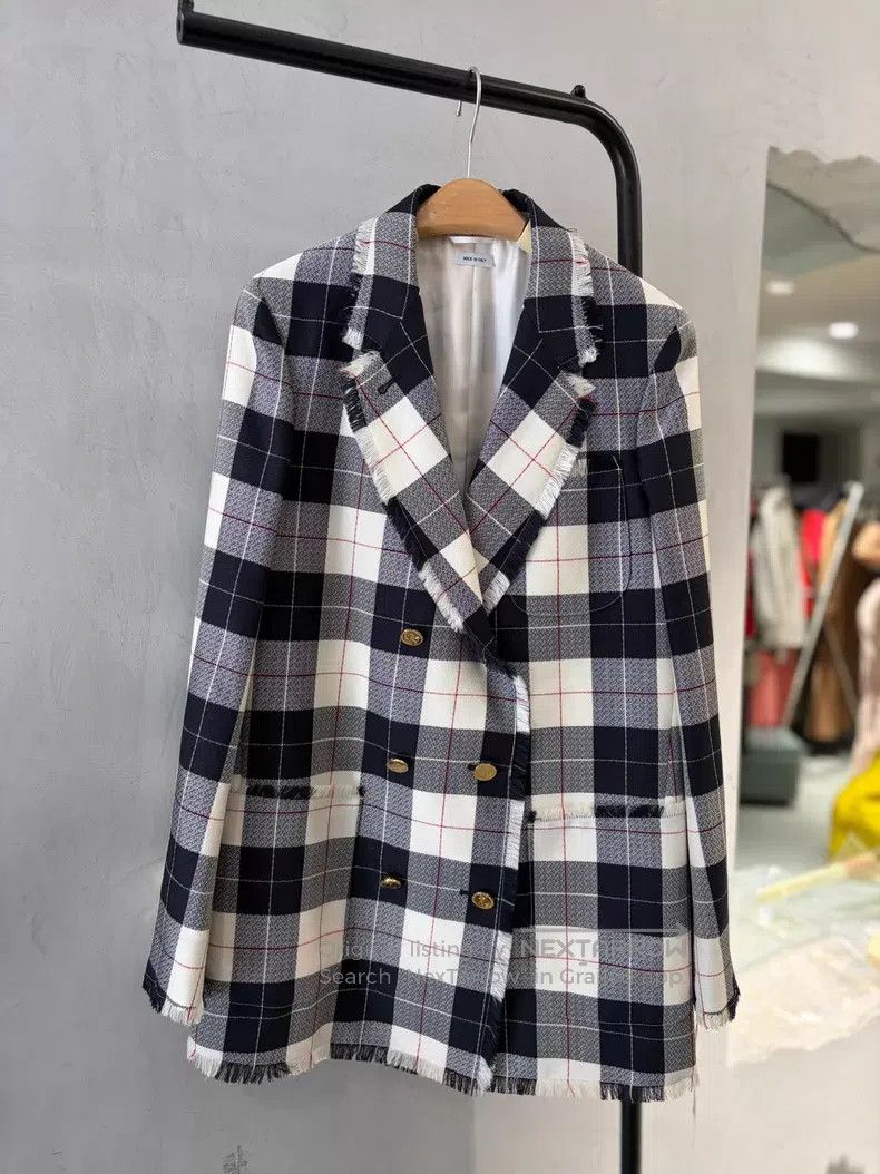 Thom Browne Thom Browne Plaid Wool Jacket Size XS / US 0-2 / IT 36-38 - 1 Thumbnail
