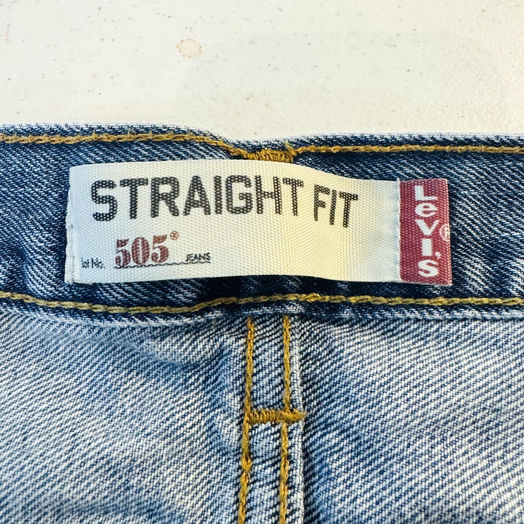 Levi's VINTAGE Levi's 505 Straight Fit Denim Jean Shorts Bermuda Men 42 Blue Cutoff Frayed Hem Distressed Pockets Logo Denim 100% Cotton USA Size US 42 / EU 58 - 6 Thumbnail