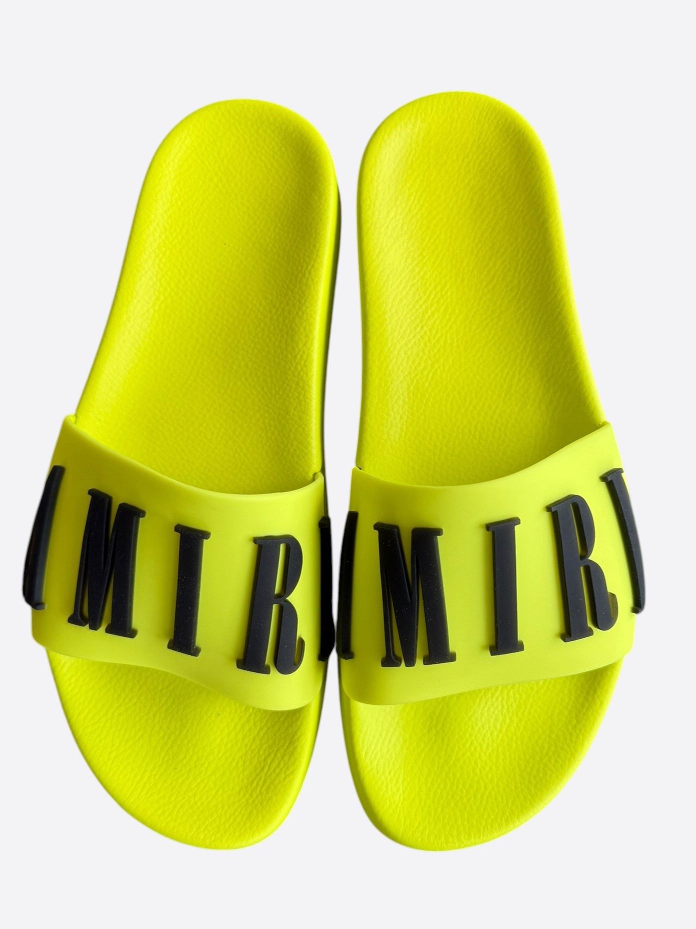 Amiri Amiri Yellow & Black Logo Rubber Slides Size US 9 / EU 42 - 2 Thumbnail