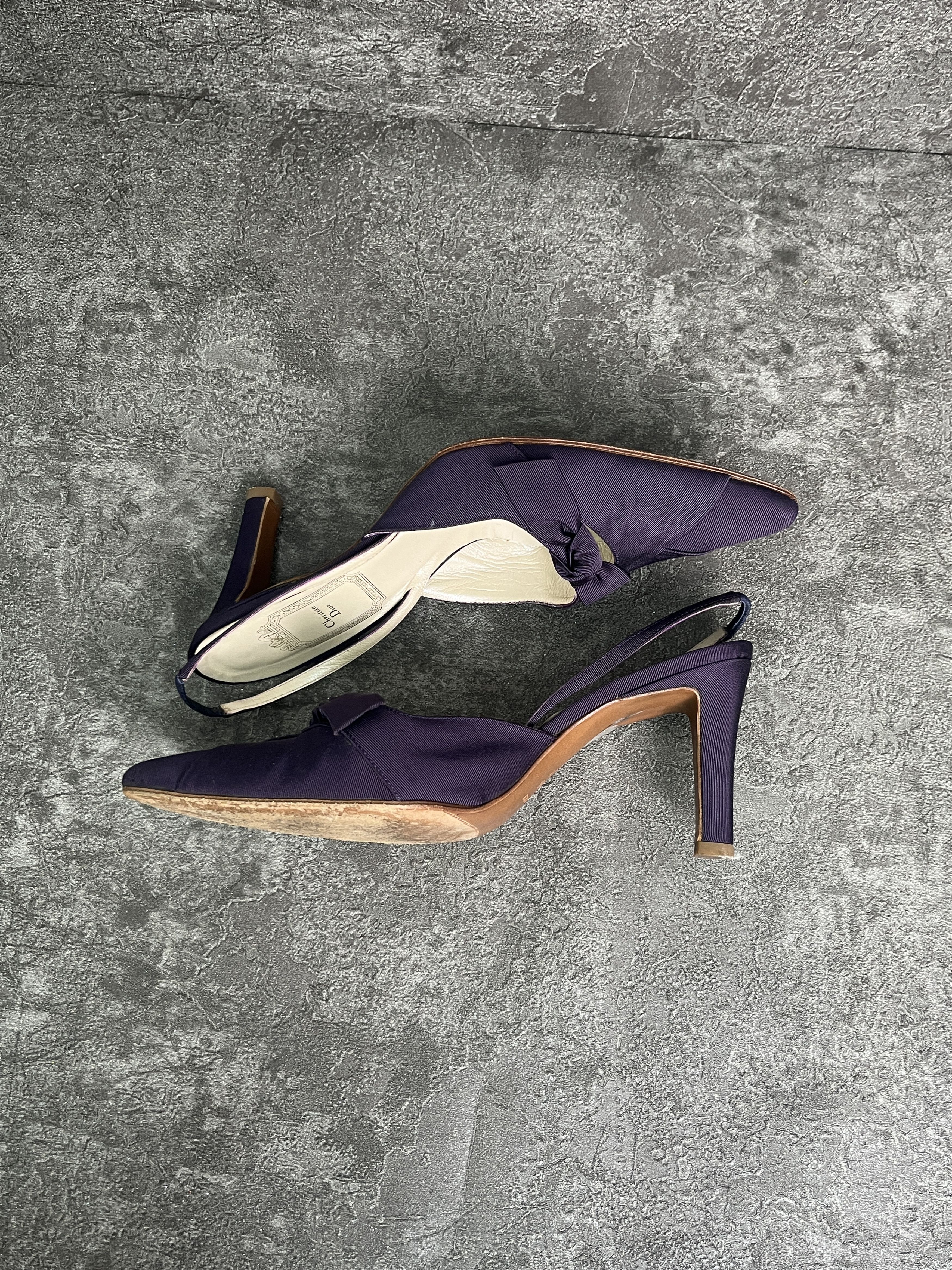 Christian Dior Monsieur Christian Dior Purple 75mm Sling Back Shoes Size US 6 / IT 36 - 6 Thumbnail