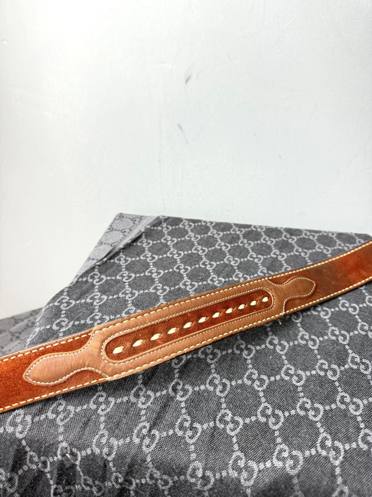 Genuine Leather Rare! Vintage Leather Belt Western Cowboy Style Texas Sendra Size ONE SIZE - 3 Thumbnail
