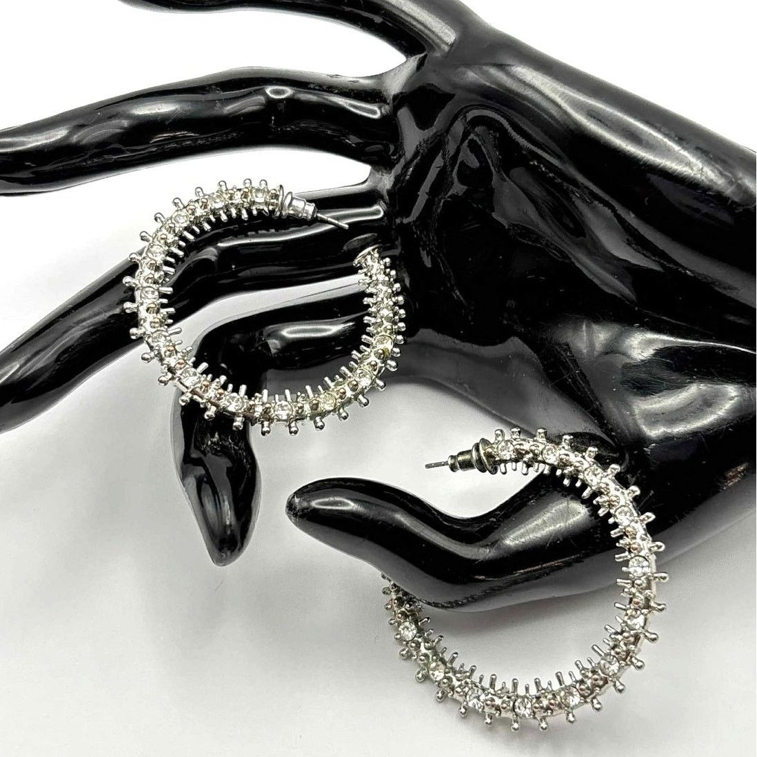 Other Silver Crystal Earrings Size ONE SIZE - 1 Thumbnail
