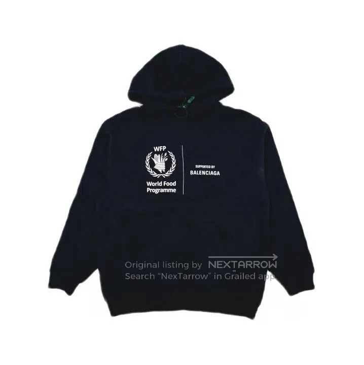 Balenciaga Balenciaga x WFP Black Hooded Sweatshirt. Size US S / EU 44-46 / 1 - 2 Thumbnail