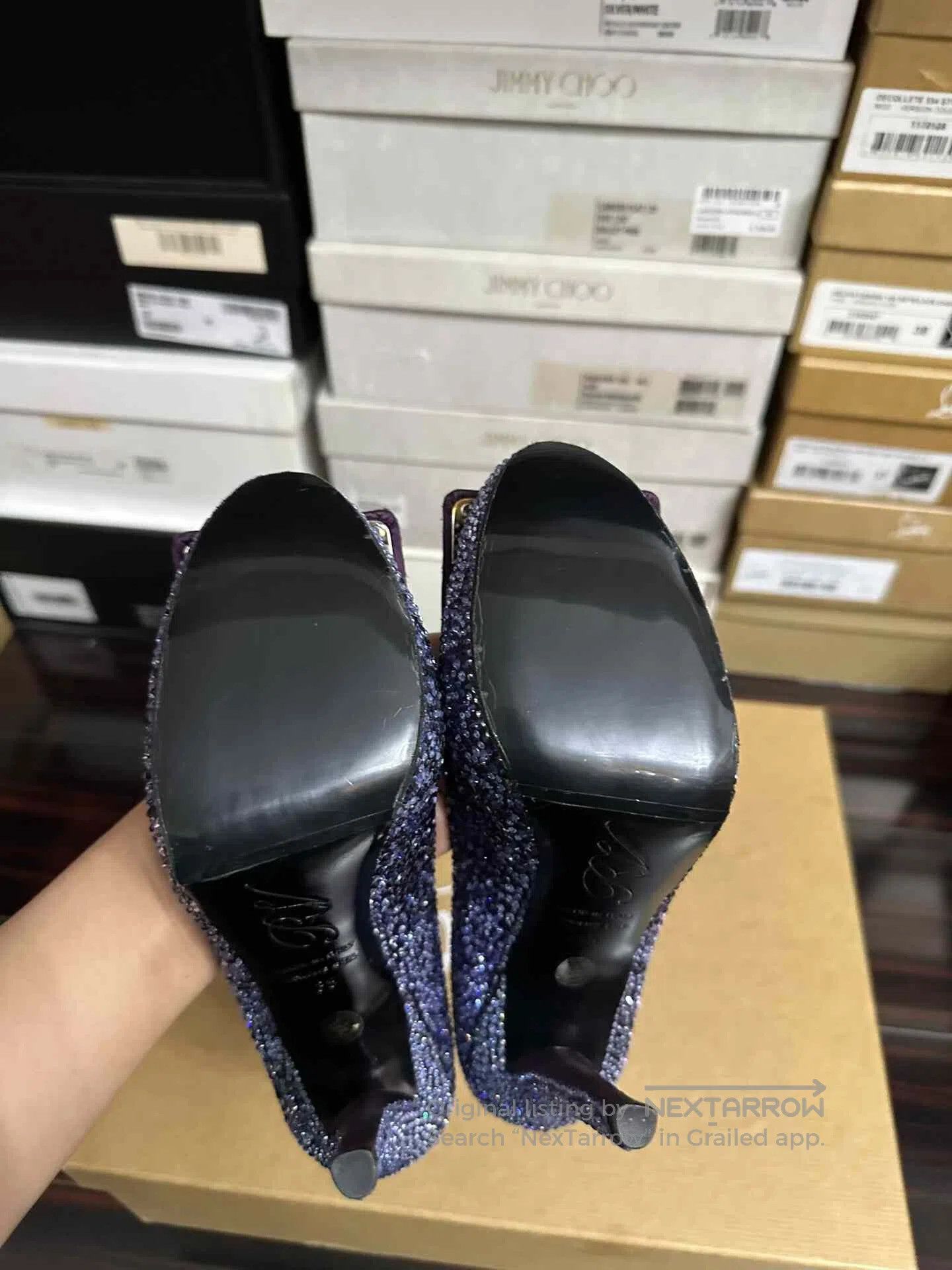 Roger Vivier Roger Vivier Purple Crystal Shoes. Size US 4 / IT 34 - 7 Thumbnail