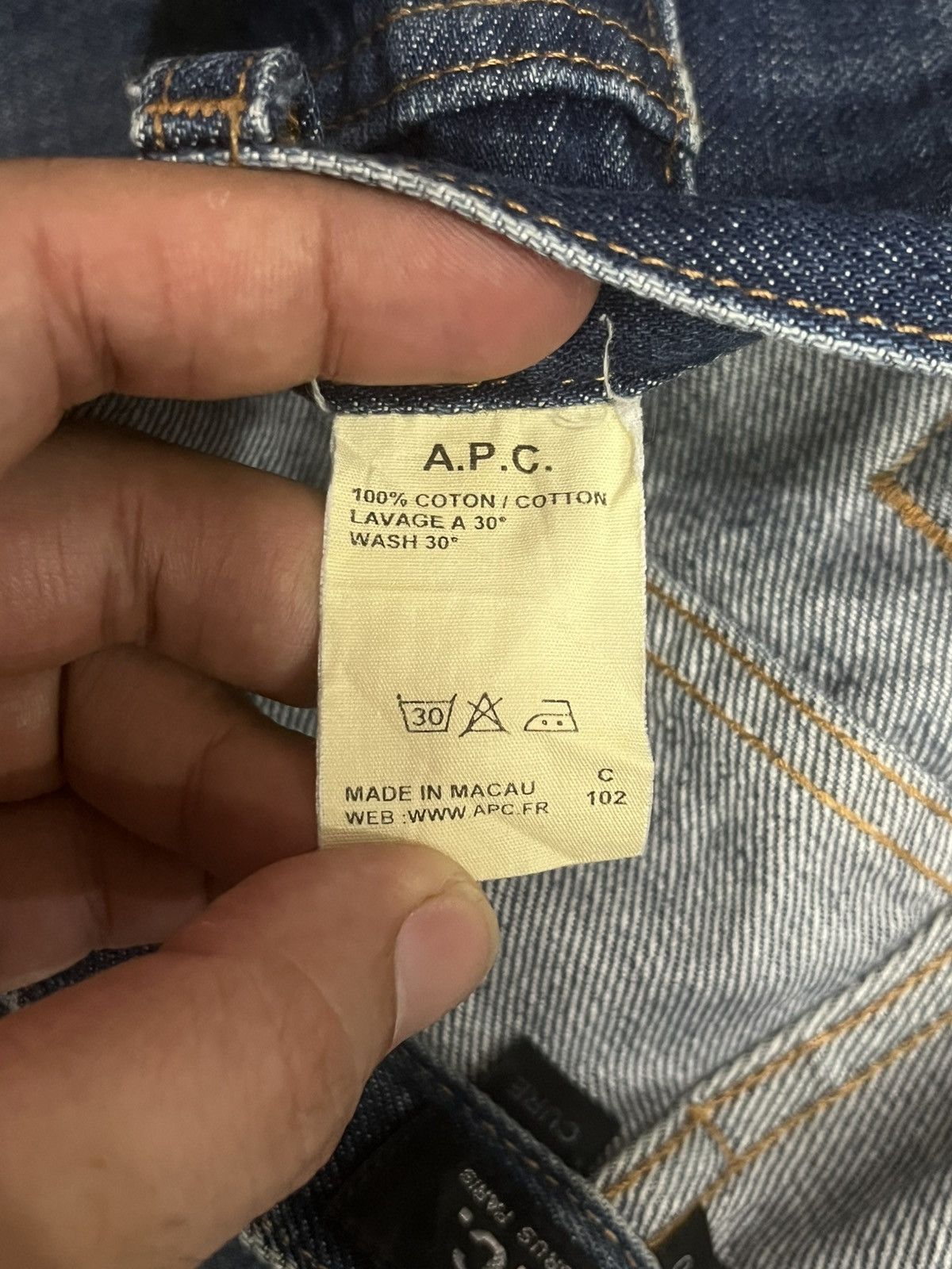A.P.C. × Kanye West Vintage A.P.C Cure Blue Faded Washed Straight Tapered Jeans Size US 30 / EU 46 - 18 Thumbnail