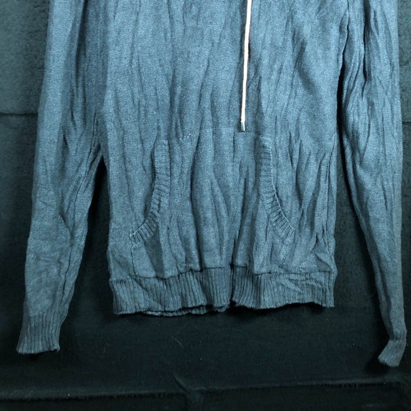 Vintage Kolby Mens Sweater Hooded Pullover Dark Gray Front Pocket Medium Size US M / EU 48-50 / 2 - 3 Thumbnail