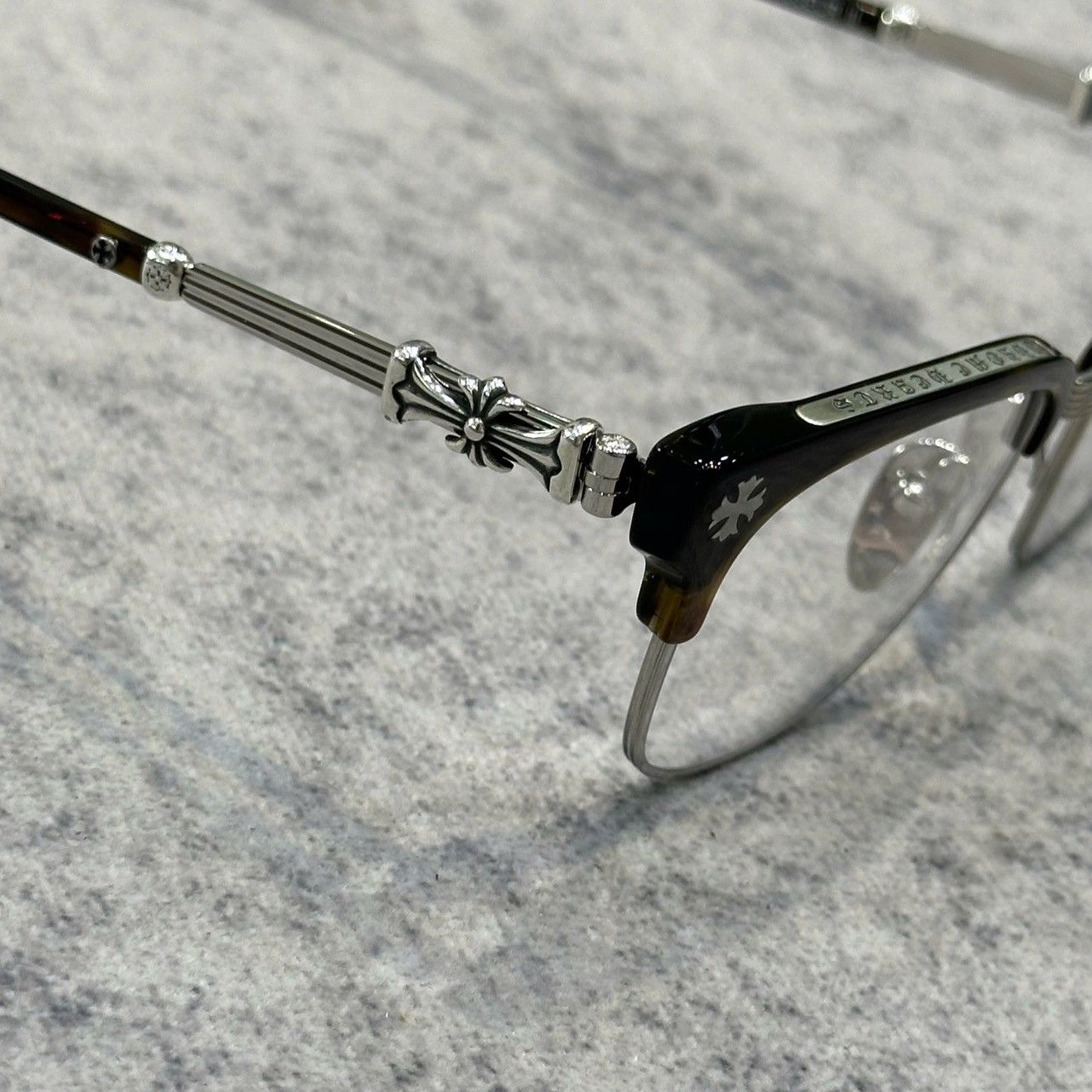 Chrome Hearts CHROME HEARTS BONENNOISSEUR II Dark Tortoise/Shiny Silver Size ONE SIZE - 4 Thumbnail
