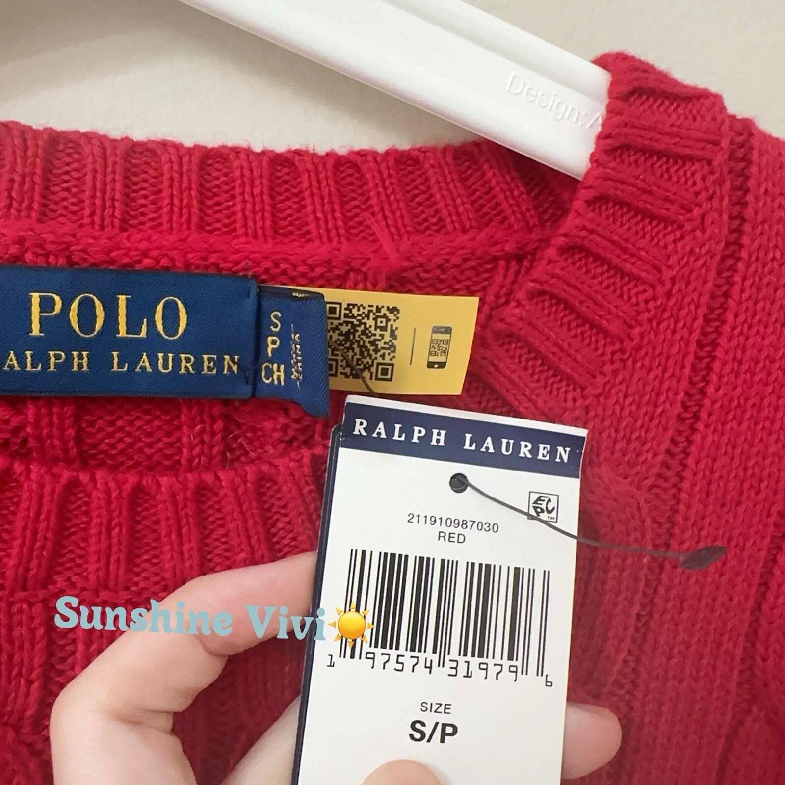 Polo Ralph Lauren NWT Polo Ralph Lauren Women Short Sleeve Sweater Red Small Size S / US 4 / IT 40 - 4 Thumbnail