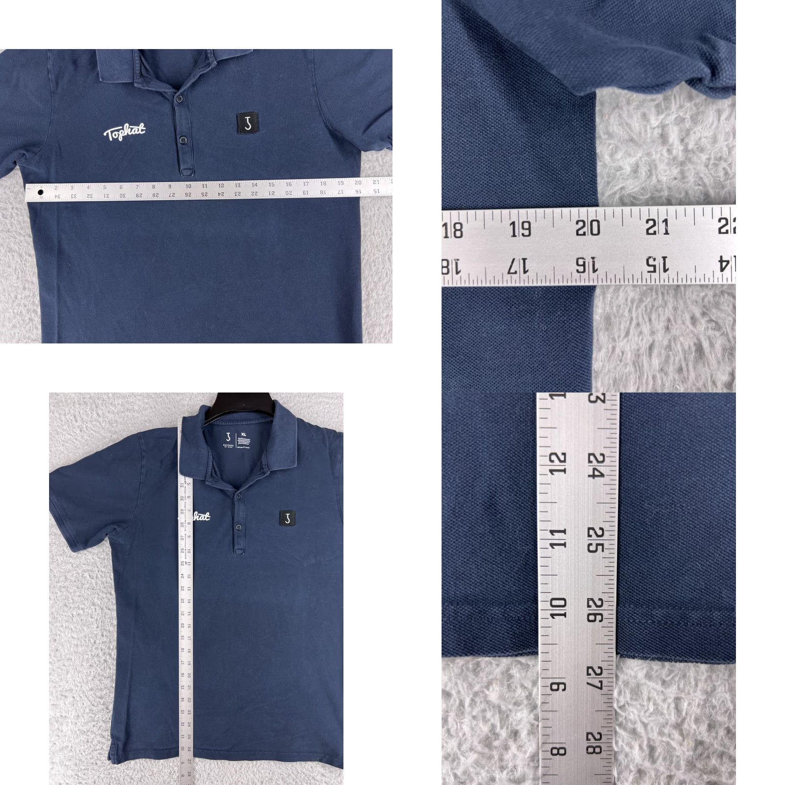 Vintage Butcher Of Blue Polo Shirt Mens Medium Blue Knit Casual Activewear 100% Cotton Size US M / EU 48-50 / 2 - 8 Thumbnail