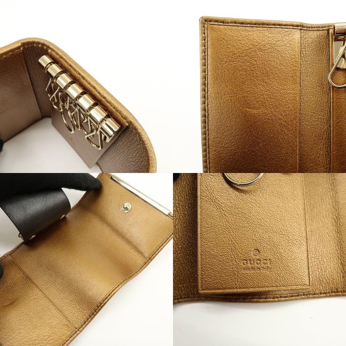 Gucci Gucci GG Canvas 6 Ring Key Case Brown Size ONE SIZE - 6 Thumbnail