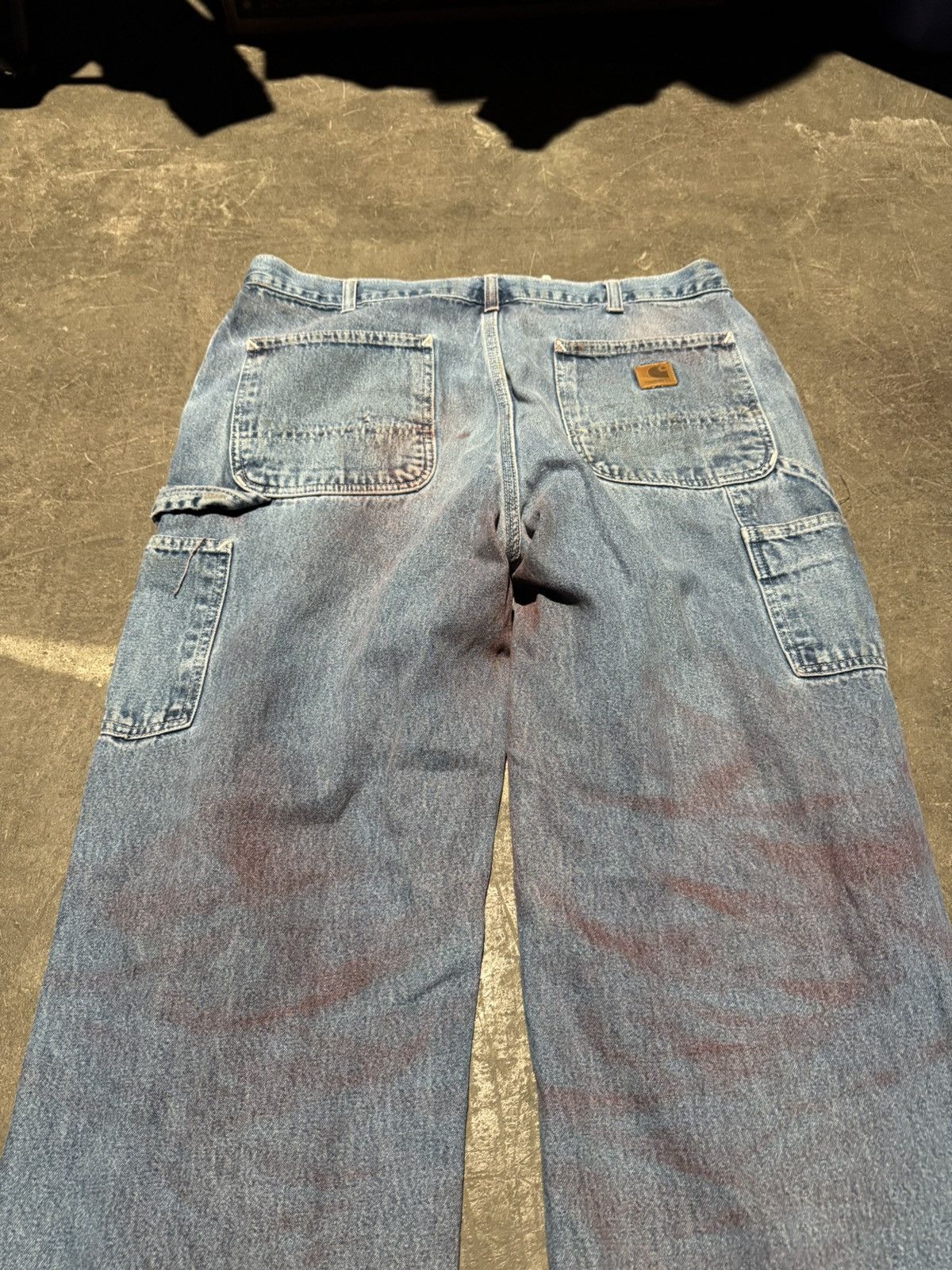 Carhartt × Vintage Vintage Distressed Carhartt Denim Carpenter Jeans Size 36x34 Size US 36 / EU 52 - 15 Thumbnail