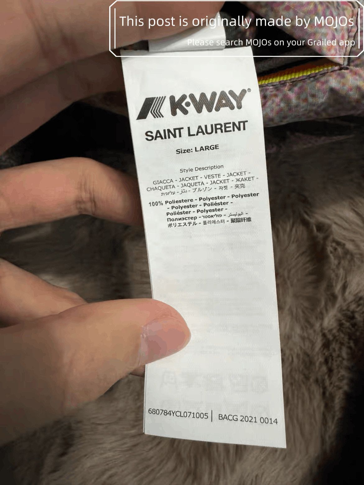 Saint Laurent Paris Sz L Saint Laurent Paris x K-way Palm Tree Sports Jacket Size US L / EU 52-54 / 3 - 5 Thumbnail