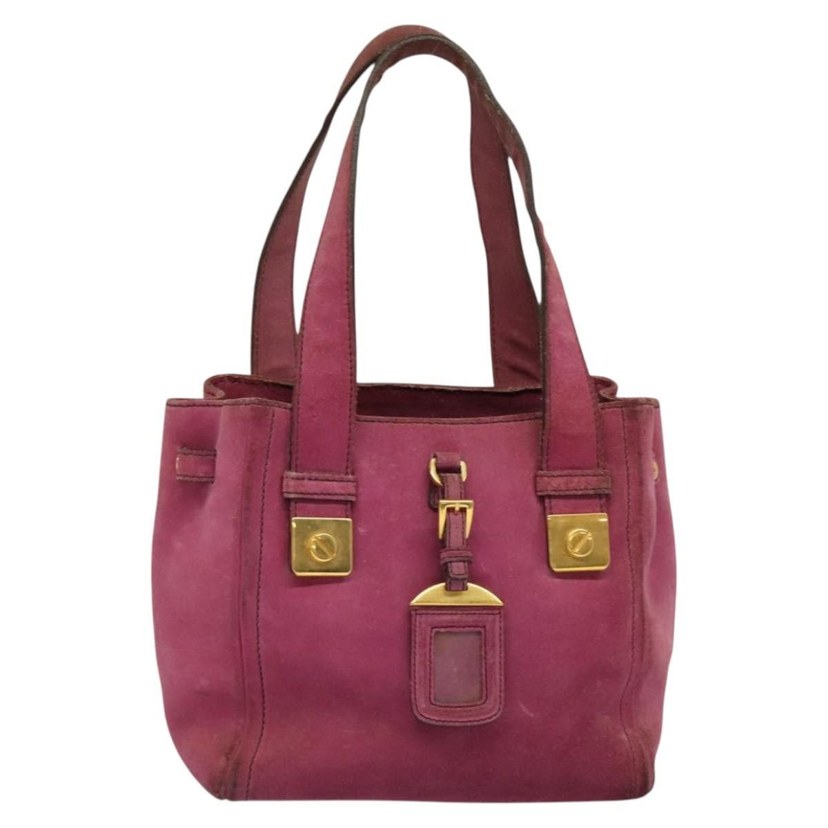 Prada PRADA Hand Bag Suede Pink Size ONE SIZE - 2 Thumbnail