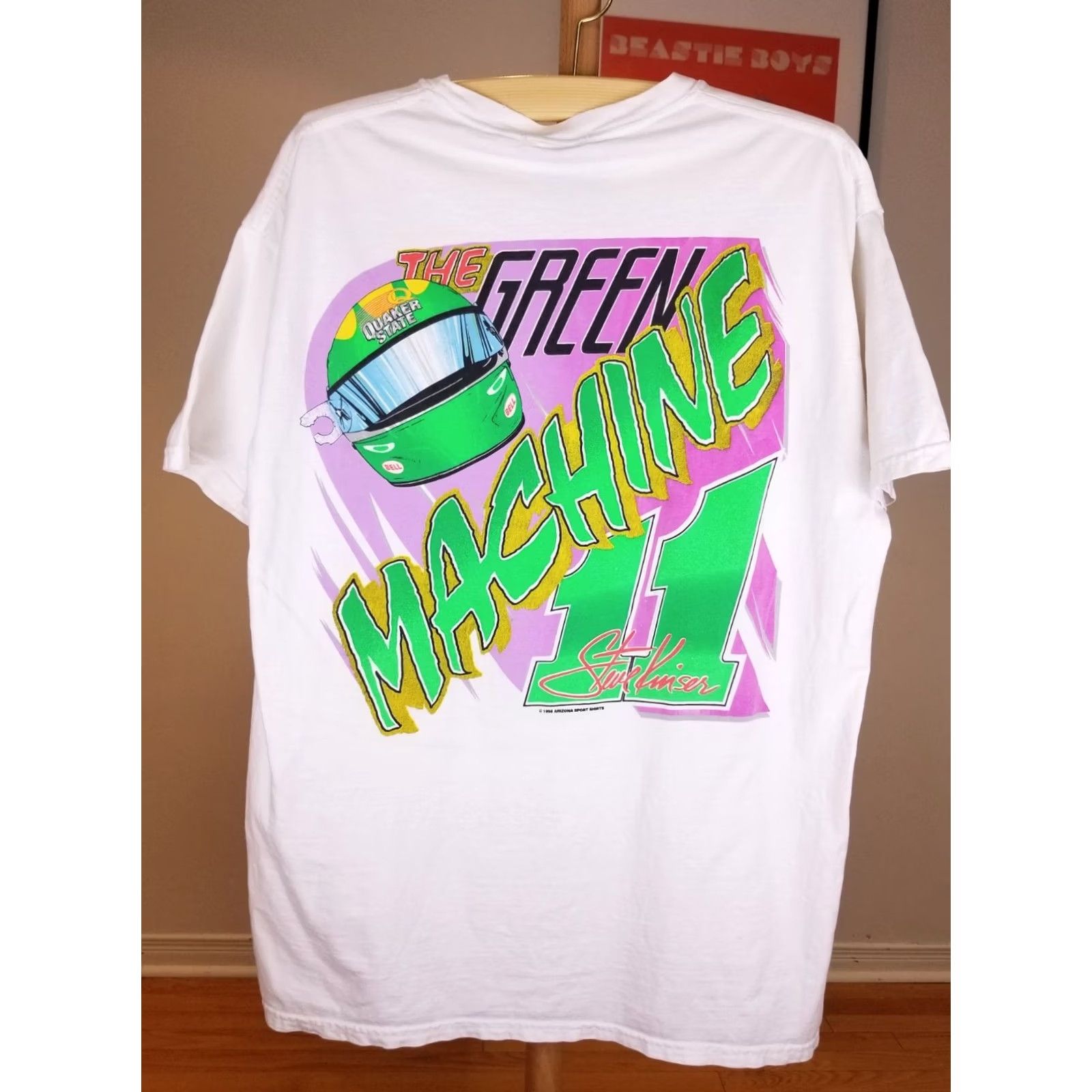 Vintage VINTAGE 98' STEVE KINSER QUAKER STATE RACING ARIZONA WITE COTTON T-SHIRT SZ XL Size US XL / EU 56 / 4 - 6 Thumbnail
