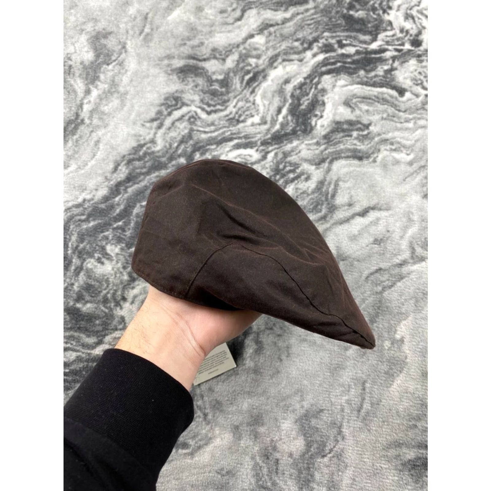 Barbour VINTAGE? (no) Barbour Flat Cap Men Size 7 Brown Cotton Waxed Cap Classic Casual Fall Spring Mens Brown Flat Cap Barbour Winter? Size ONE SIZE - 5 Thumbnail