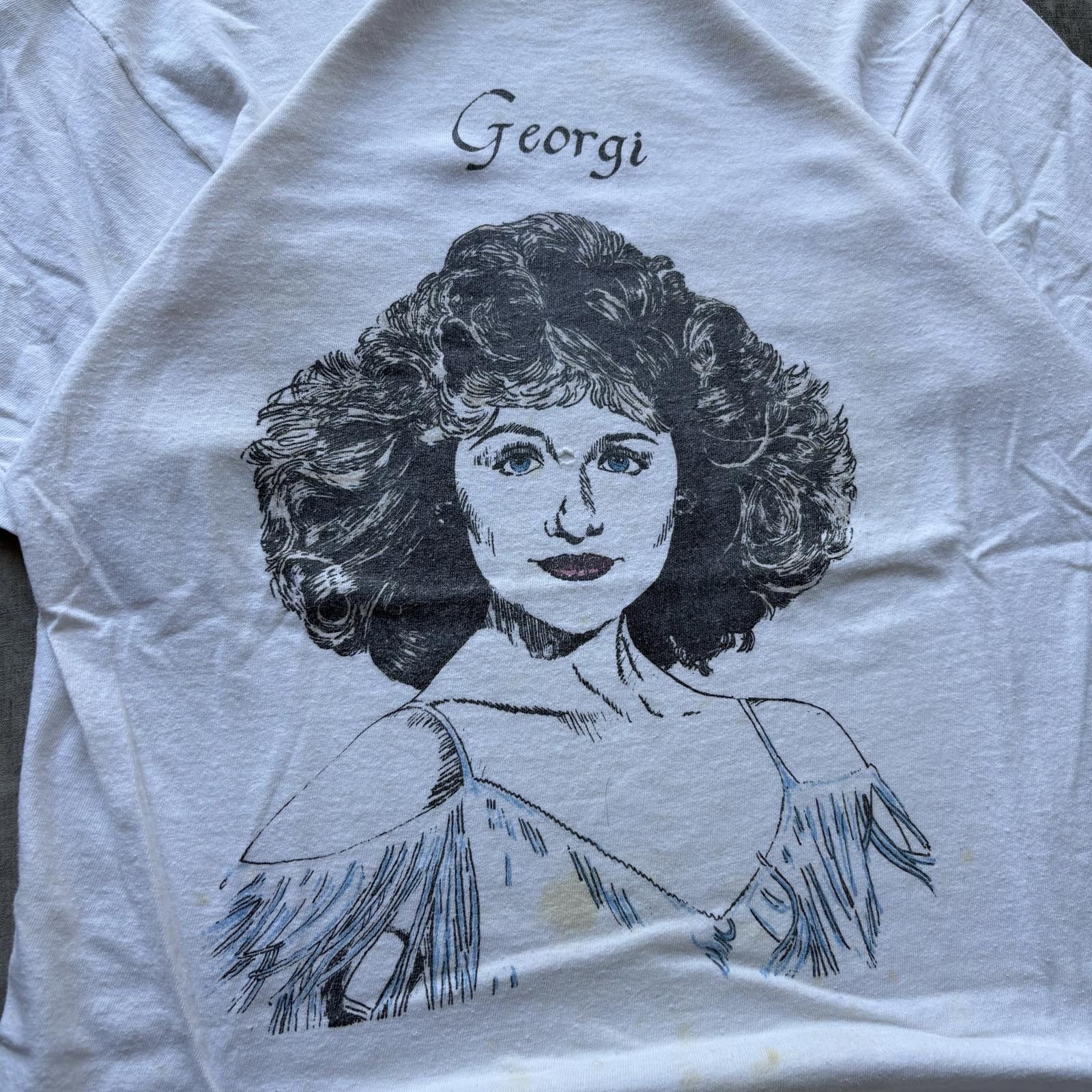 Fruit Of The Loom Vintage 60s 70s Georgi Baker Local Celebrity Unique Shirt Size US M / EU 48-50 / 2 - 2 Thumbnail