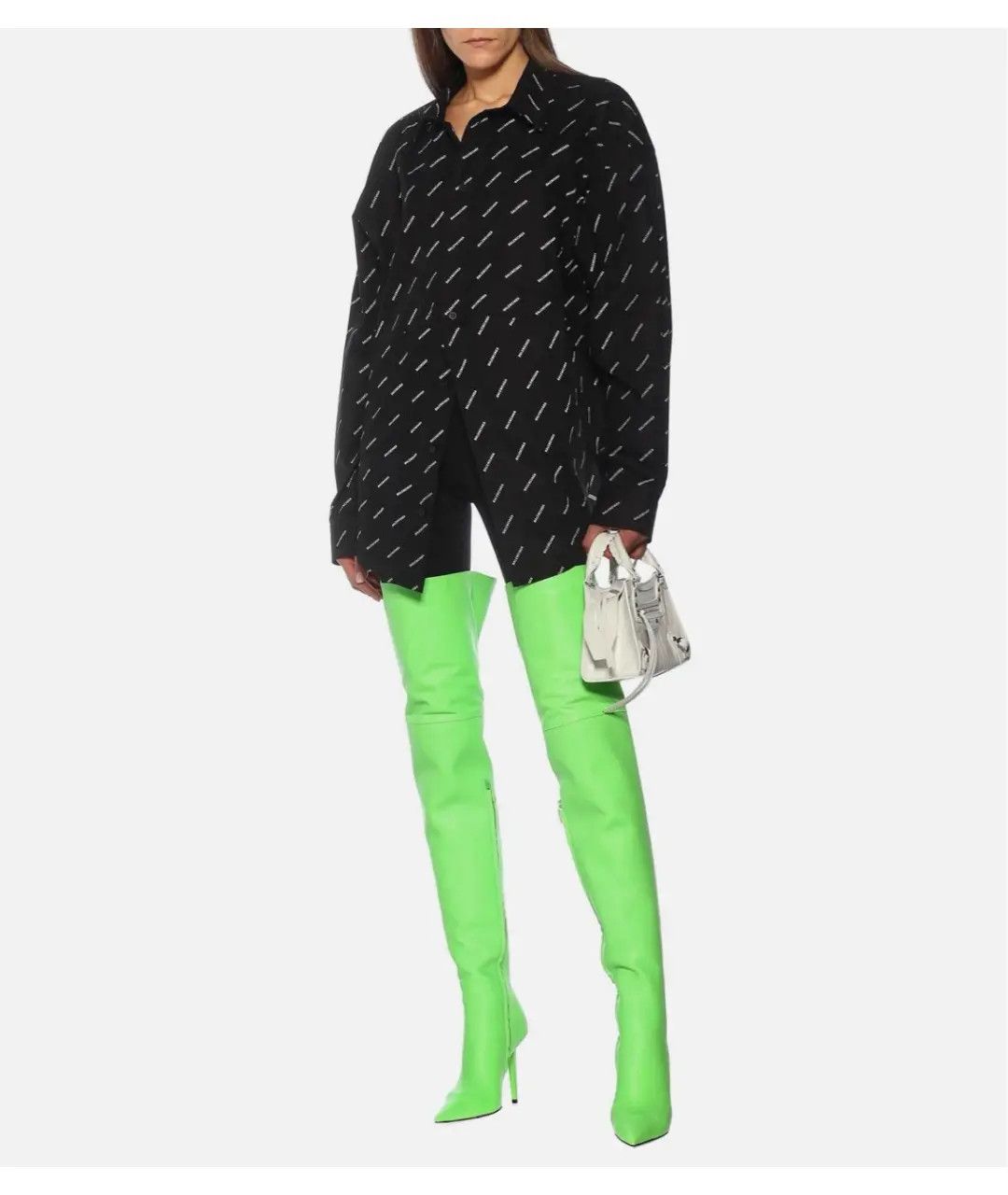 Balenciaga o1y0625 Over-knee Boots in Green Size US 7 / IT 37 - 3 Thumbnail