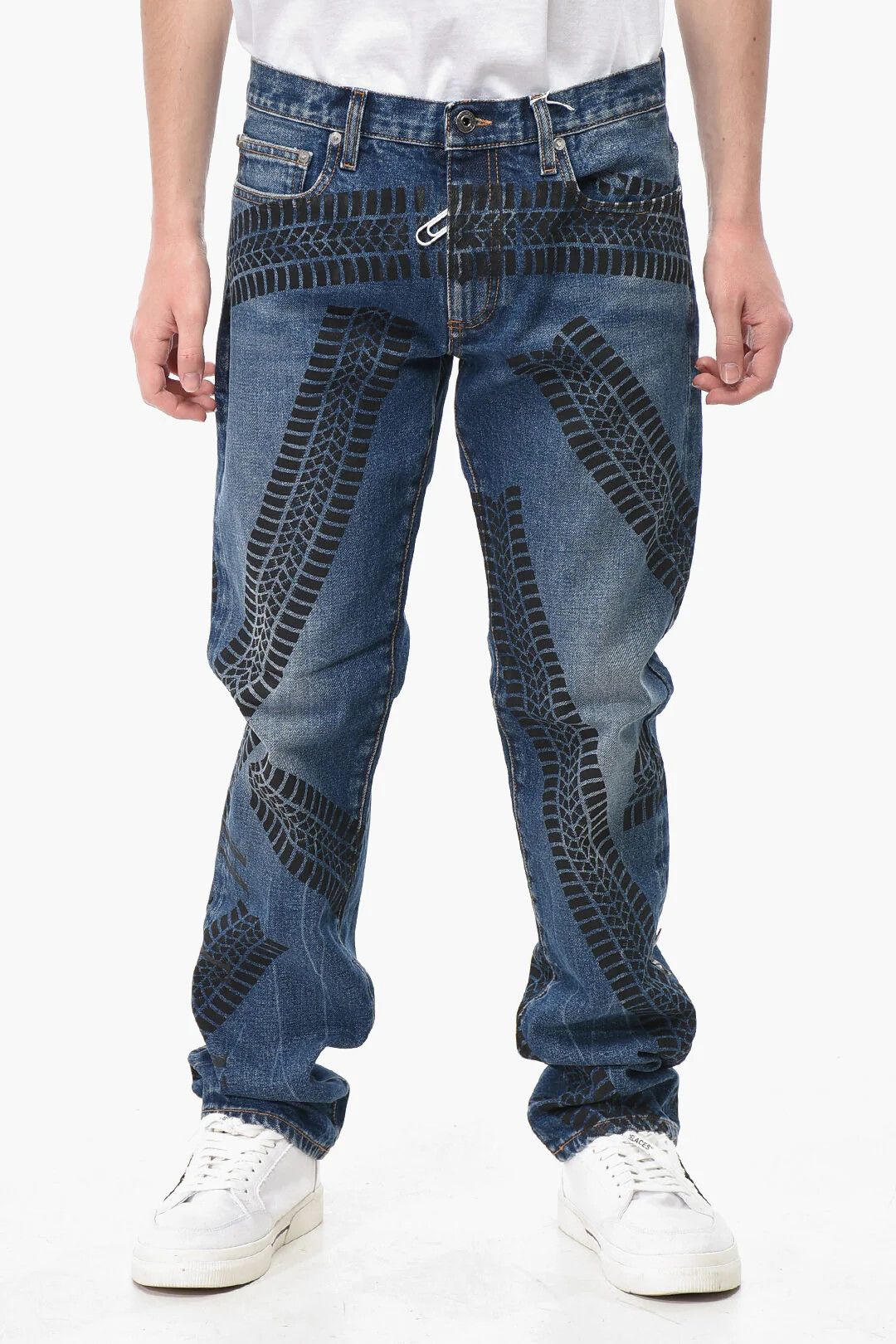 Off-White og1mm0526 Skinny Fit Jeans in Blue/Black Size US 31 - 1 Thumbnail