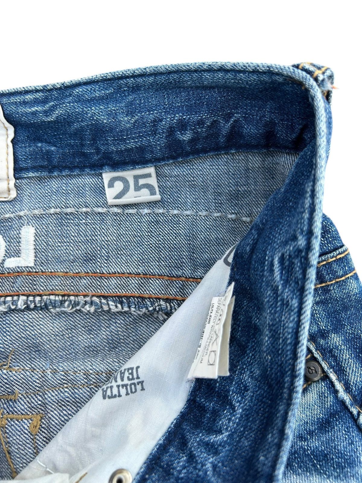Kapital YOSHITOMO NARA LOLITA Exotic Vintage Distressed Denim Jeans Size US 30 / EU 46 - 12 Thumbnail