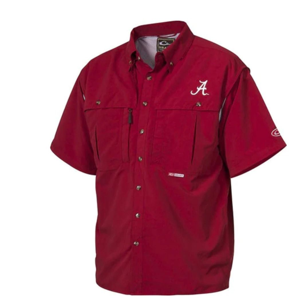 Drake Drake's Alabama Waterfowl Short Sleeve Crimson Shirt, S Size US S / EU 44-46 / 1 - 1 Thumbnail