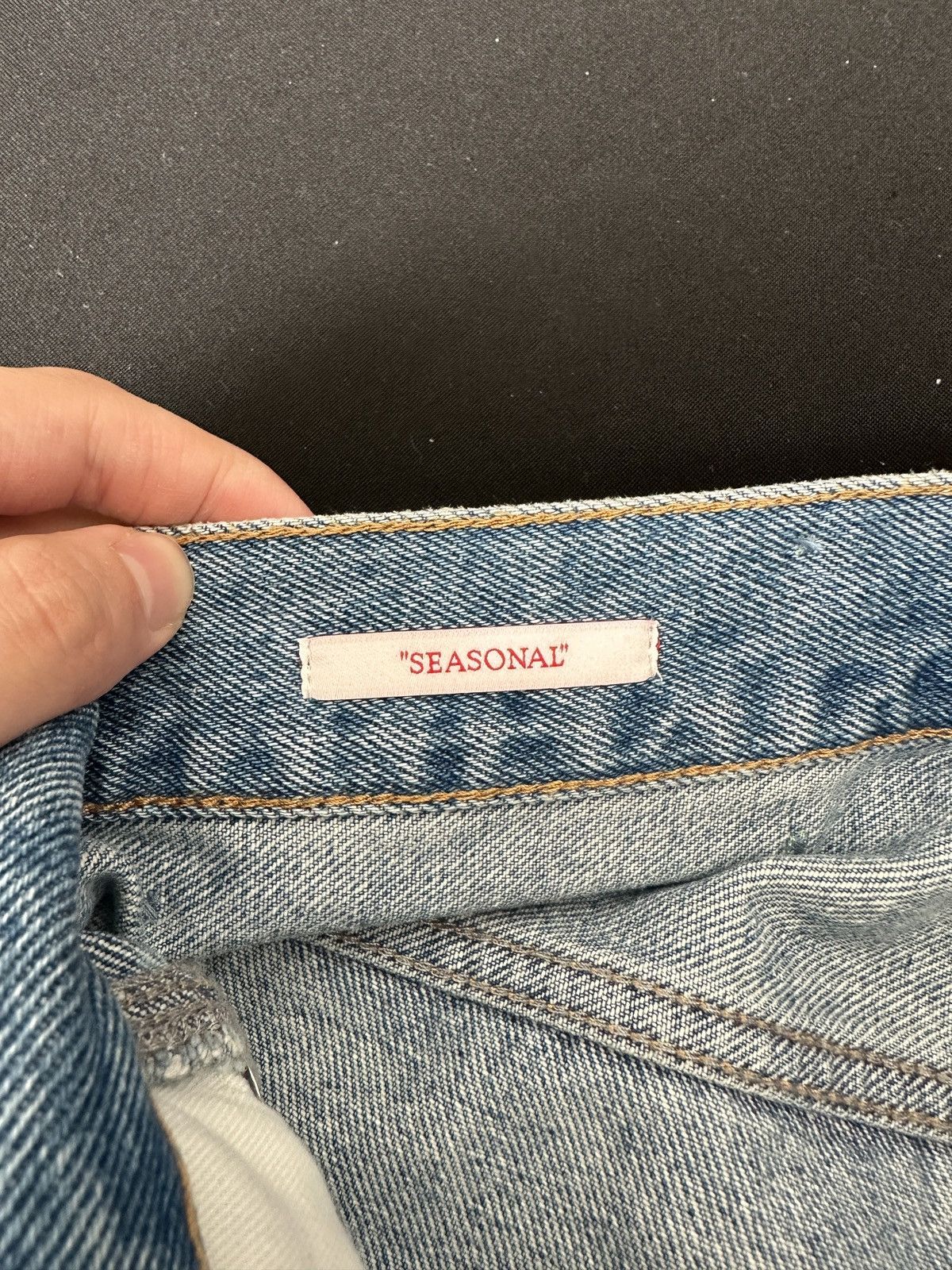 Off-White Off White Double Knee Carpenter Flared Denim Pants Size US 33 - 7 Thumbnail