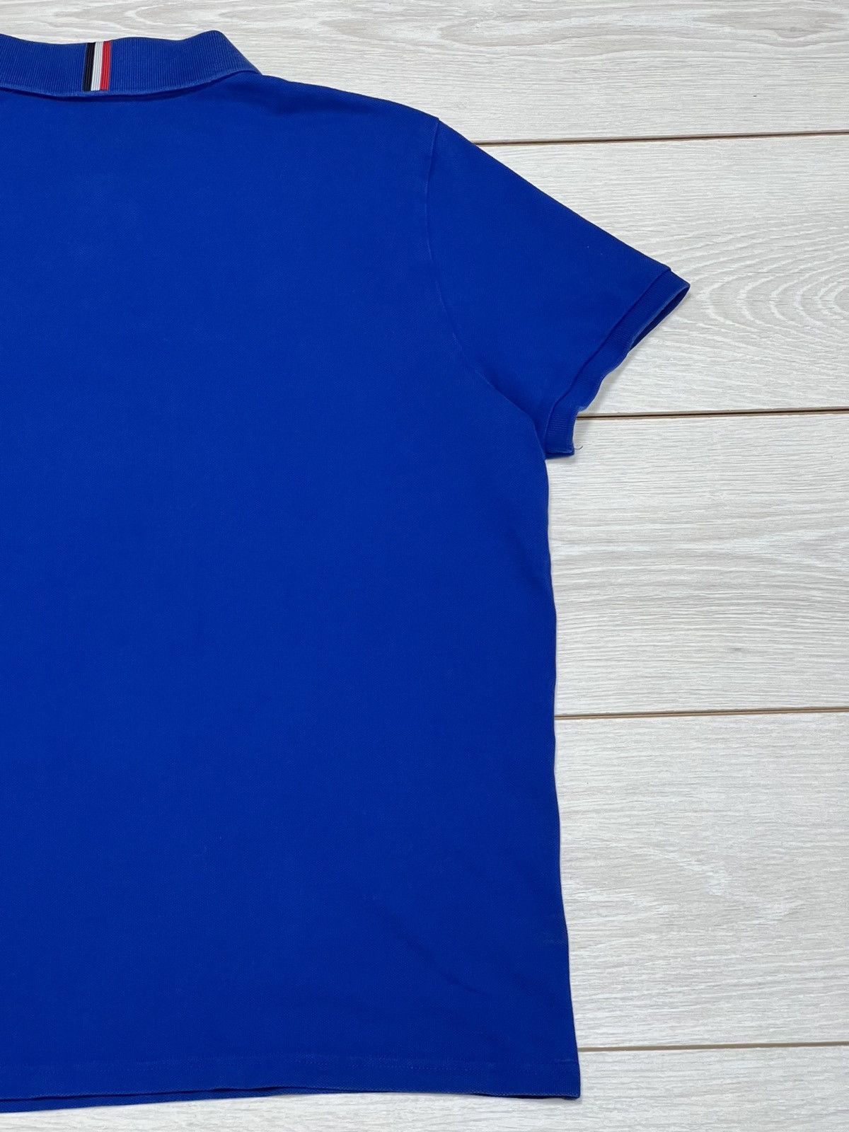 Moncler MONCLER Polo Shirt Cotton Blue Short Sleeve Logo Patch Size US L / EU 52-54 / 3 - 13 Thumbnail