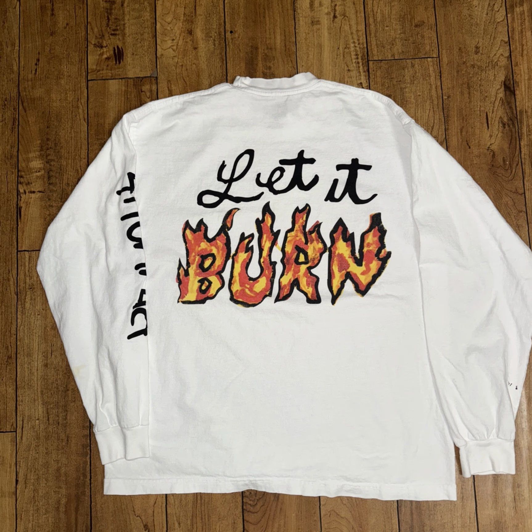 Vintage YG 4 Hunnid Long Sleeve T-Shirt Mens M White Size US M / EU 48-50 / 2 - 6 Thumbnail