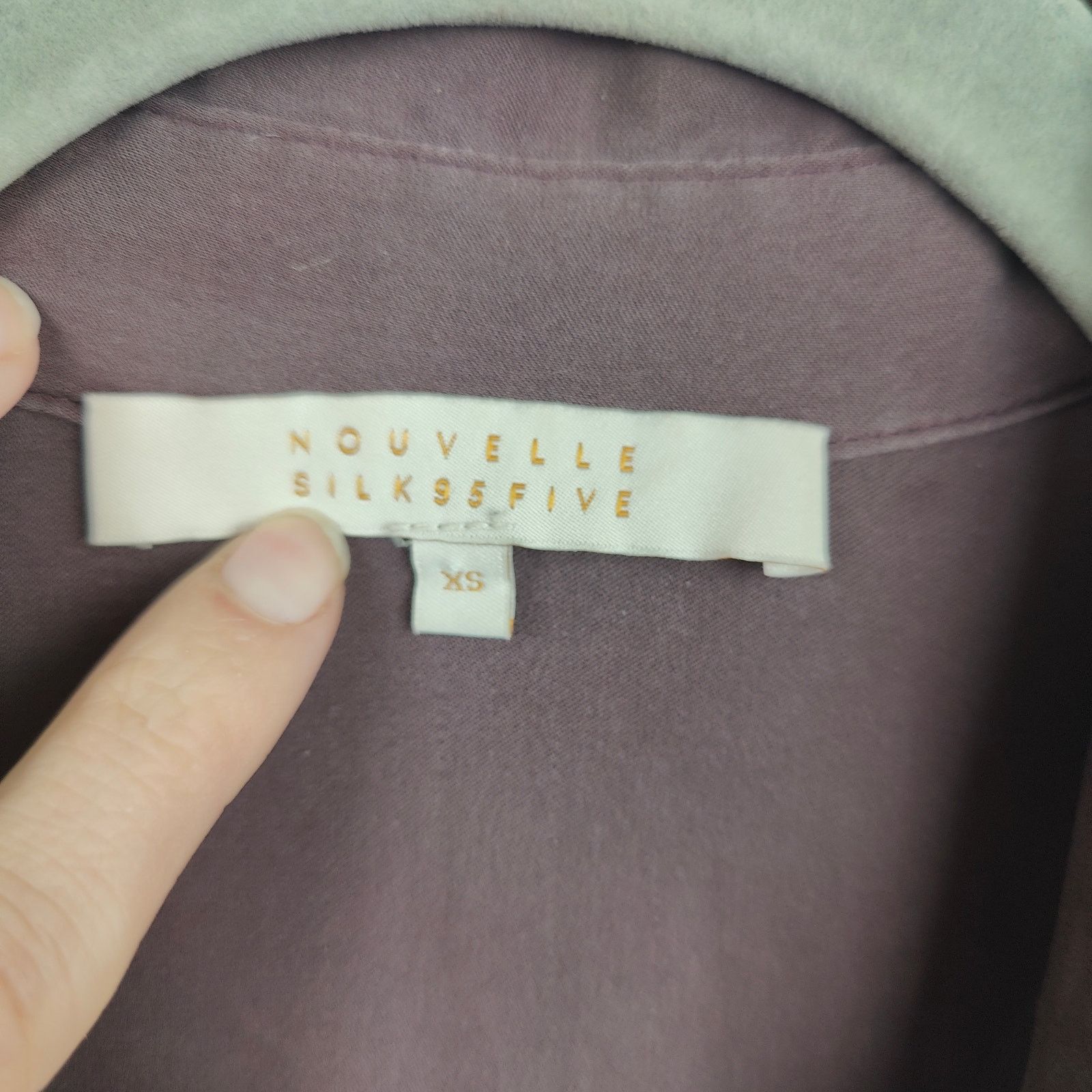Other Nouvelle Silk95Five Stretch Silk Top Womens XS Purple Size XS / US 0-2 / IT 36-38 - 7 Thumbnail