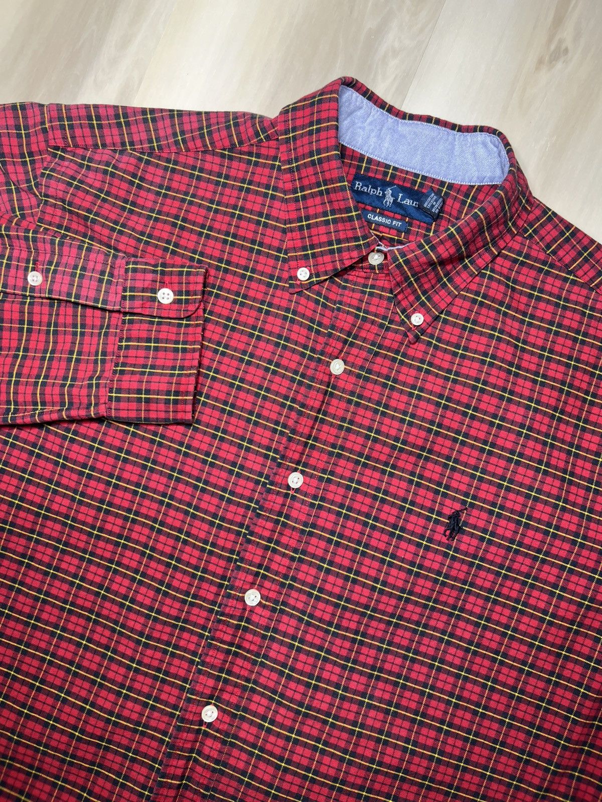 Polo Ralph Lauren Ralph Lauren Mens Button Down XL Red Green Plaid Classic Fit Size US XL / EU 56 / 4 - 1 Thumbnail