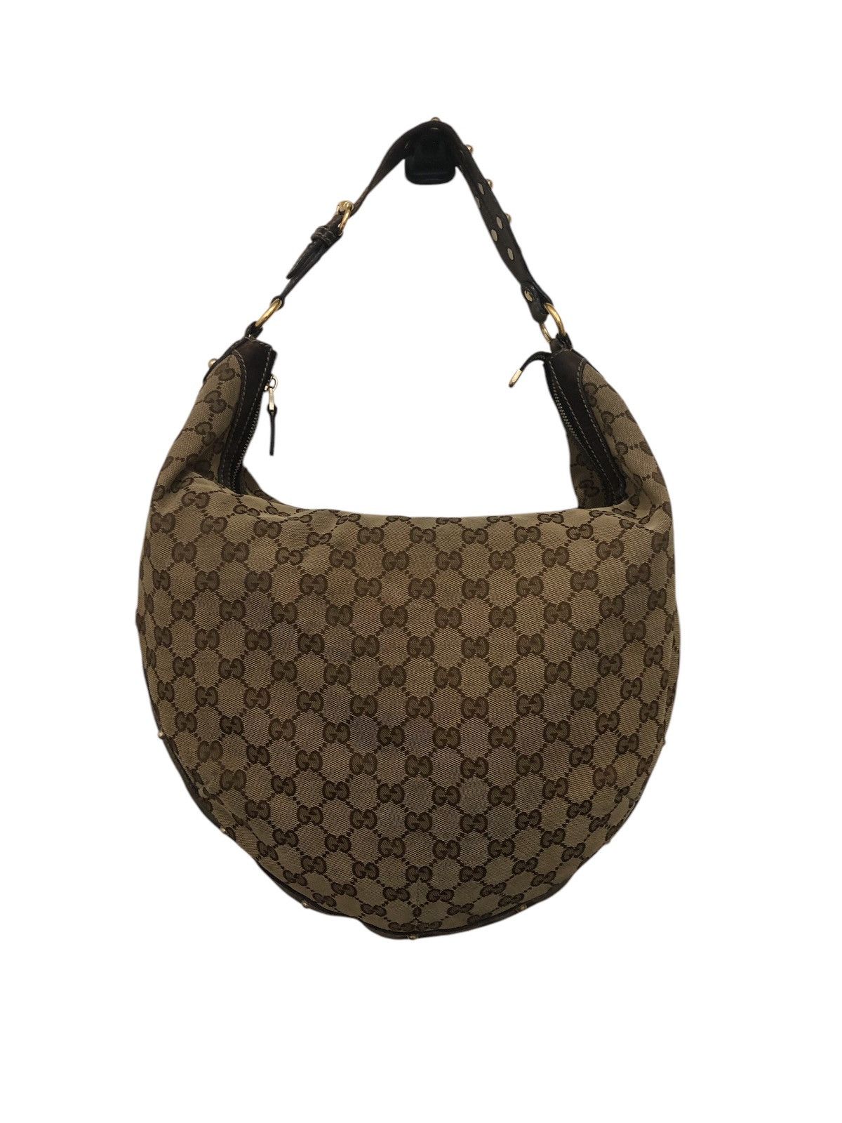 Gucci Gucci Monogram Biba Hobo Dark Brown Shoulder Bag Size ONE SIZE - 1 Thumbnail