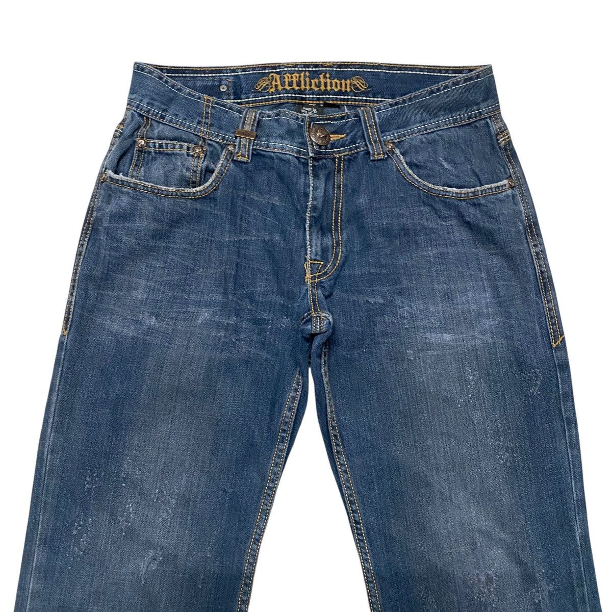 Affliction Vintage Y2K AFFLICTION Denim Embroidered Jeans Size US 32 / EU 48 - 4 Thumbnail
