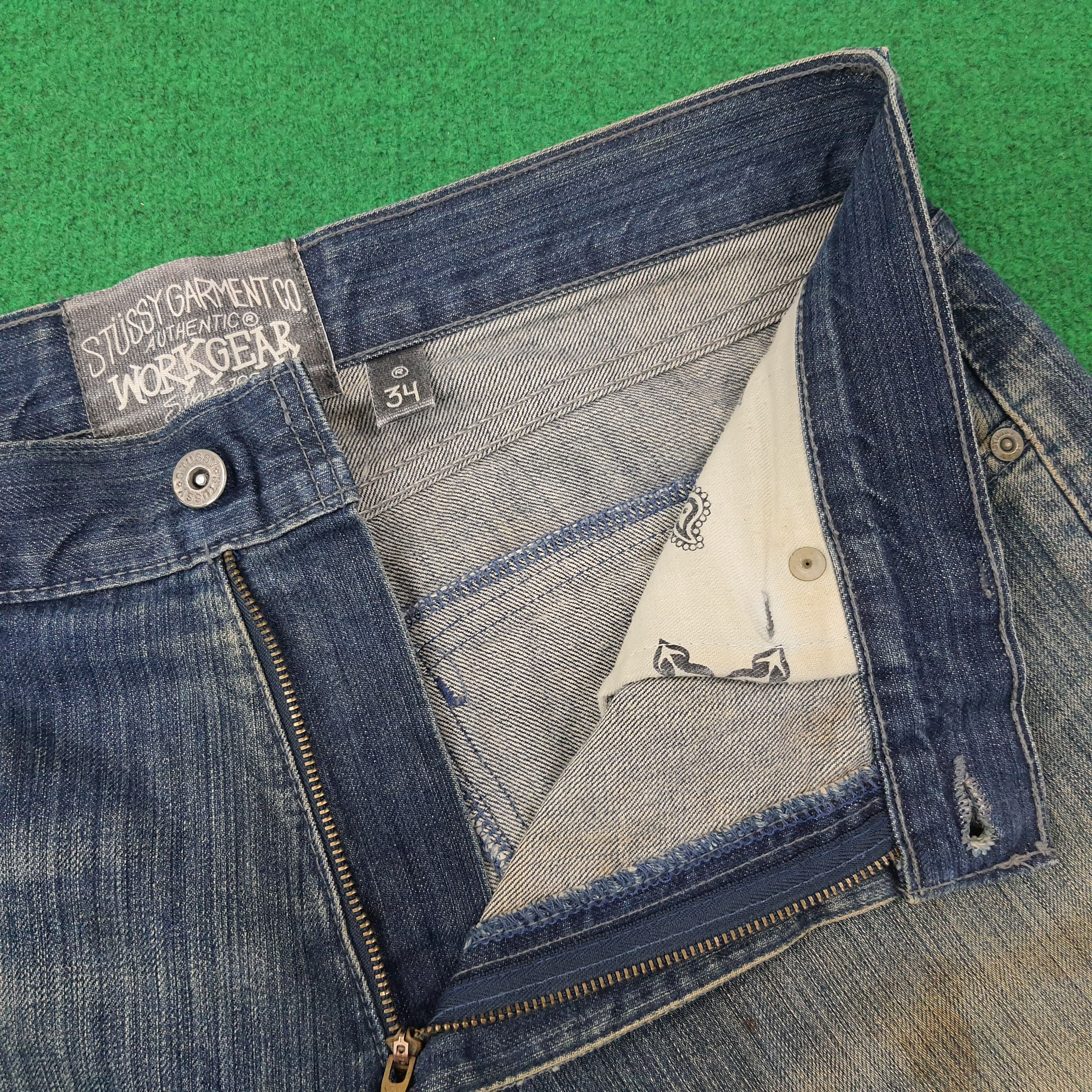 Stussy Vintage Stussy Authentic Workgear Custom Logo Jeans C265N5 Size US 34 / EU 50 - 7 Thumbnail