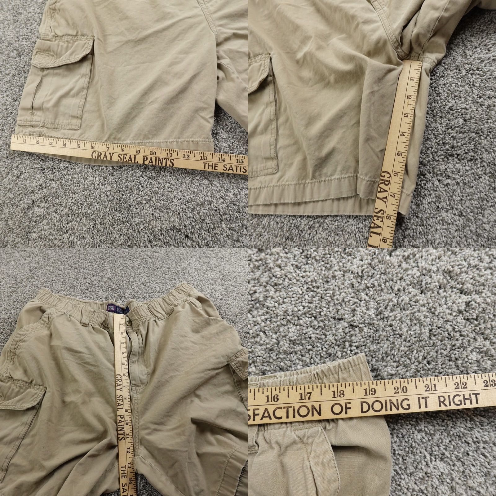 Faded Glory VTG Faded Glory Shorts Mens L Brown Tan Beige Cargo Utility Outdoor Hiking Y2K Size US 33 - 8 Thumbnail