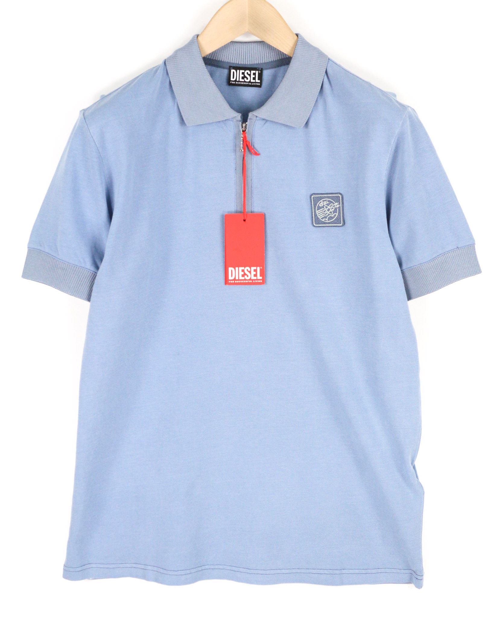 T-ARAGON 2XL Polo Half Zip Logo Blue Tee 40287