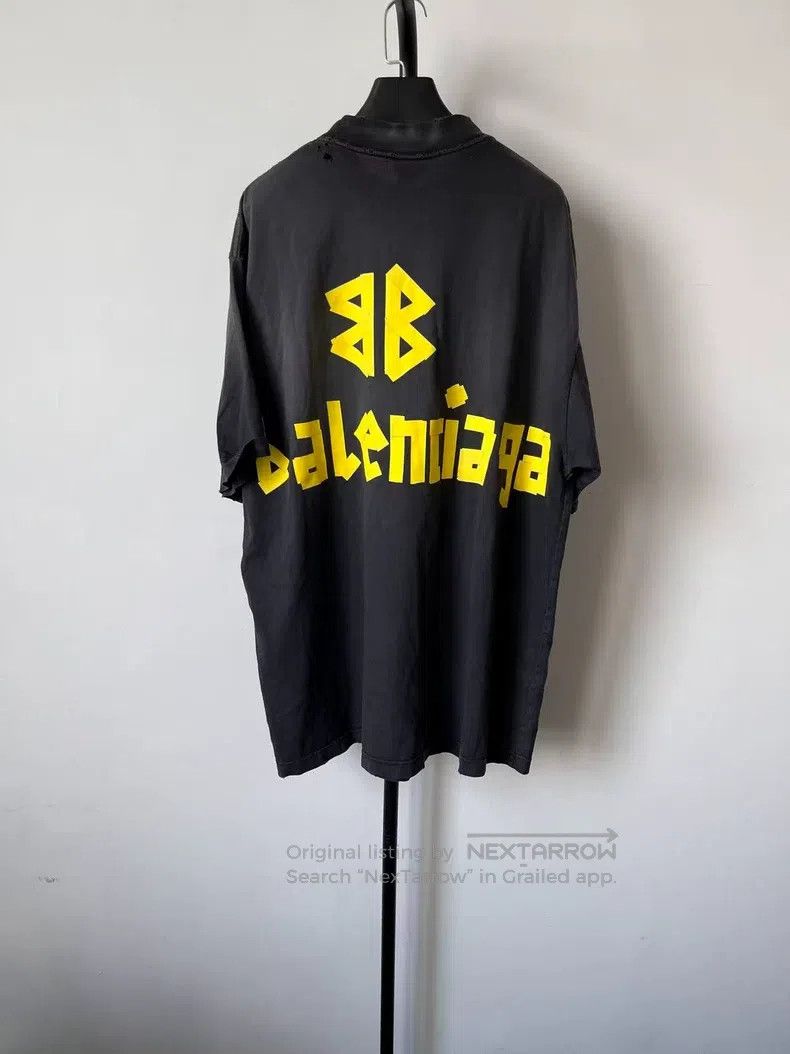 Balenciaga Balenciaga Tape Alphabet Logo Print Ribbed Knit Round Neck Size US S / EU 44-46 / 1 - 2 Thumbnail