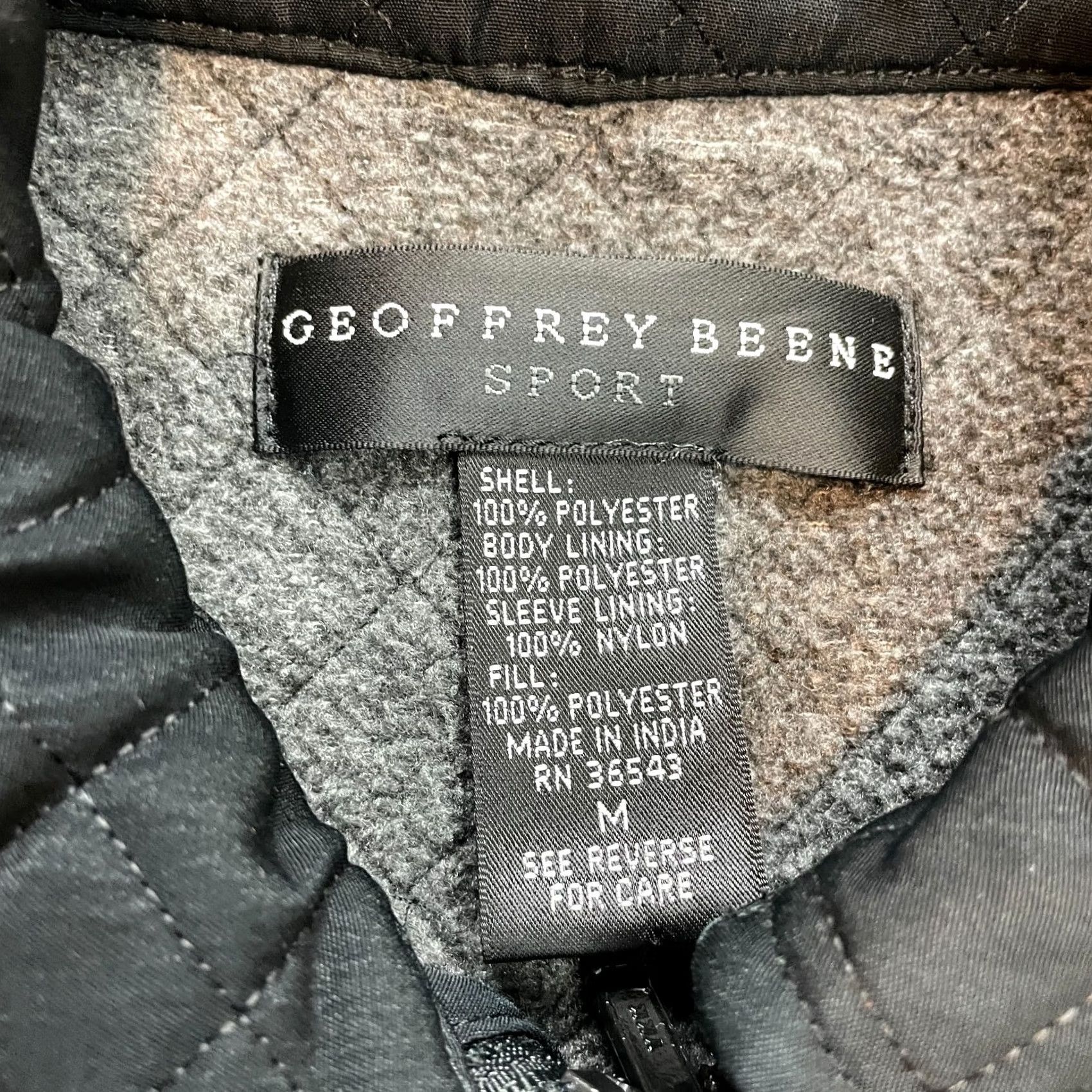 Geoffrey Beene Geoffrey Beene Sport Quilted Jacket Womens M Black Full Zip Pockets Collar Size M / US 6-8 / IT 42-44 - 7 Thumbnail