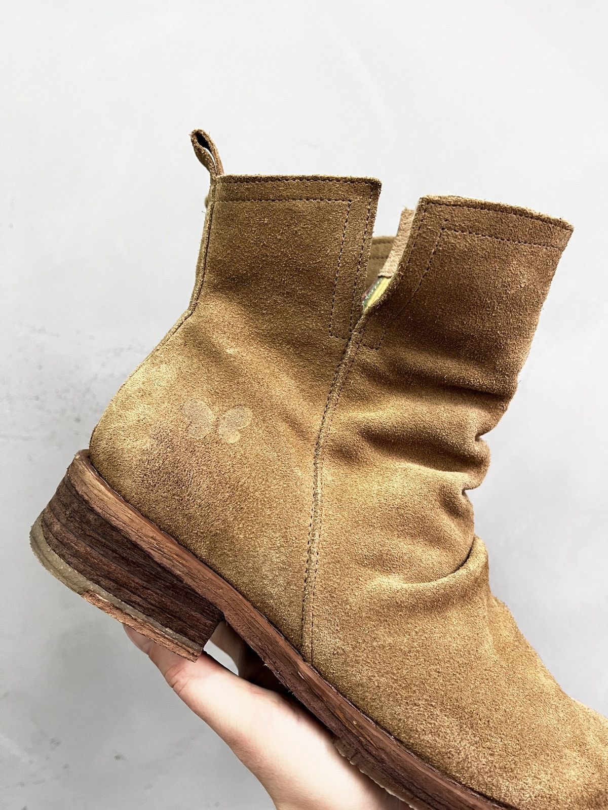 A.S.98 Hedi slimane style suede leather boots hype japanese Size US 7.5 / EU 40-41 - 5 Thumbnail
