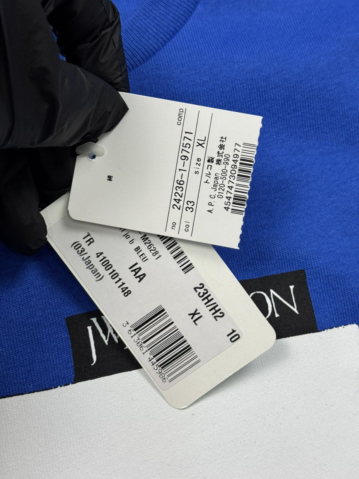 Fw23 J.W. Anderson x A.P.C Car Tee(Blue/XL)