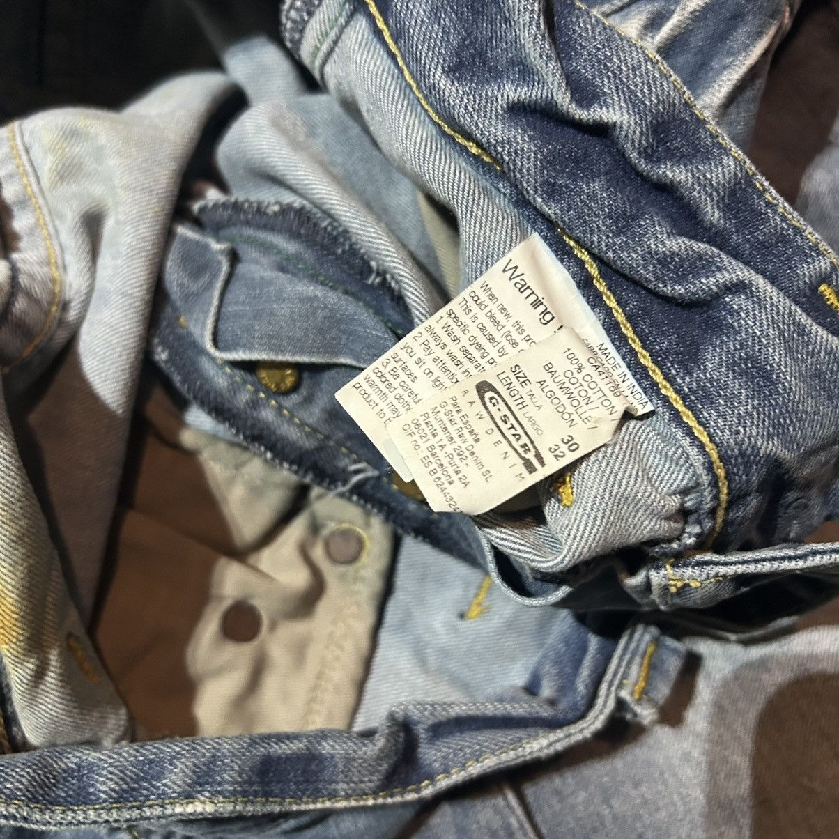 G-Star G star raw might wash distressed denim jeans Size US 31 - 4 Thumbnail