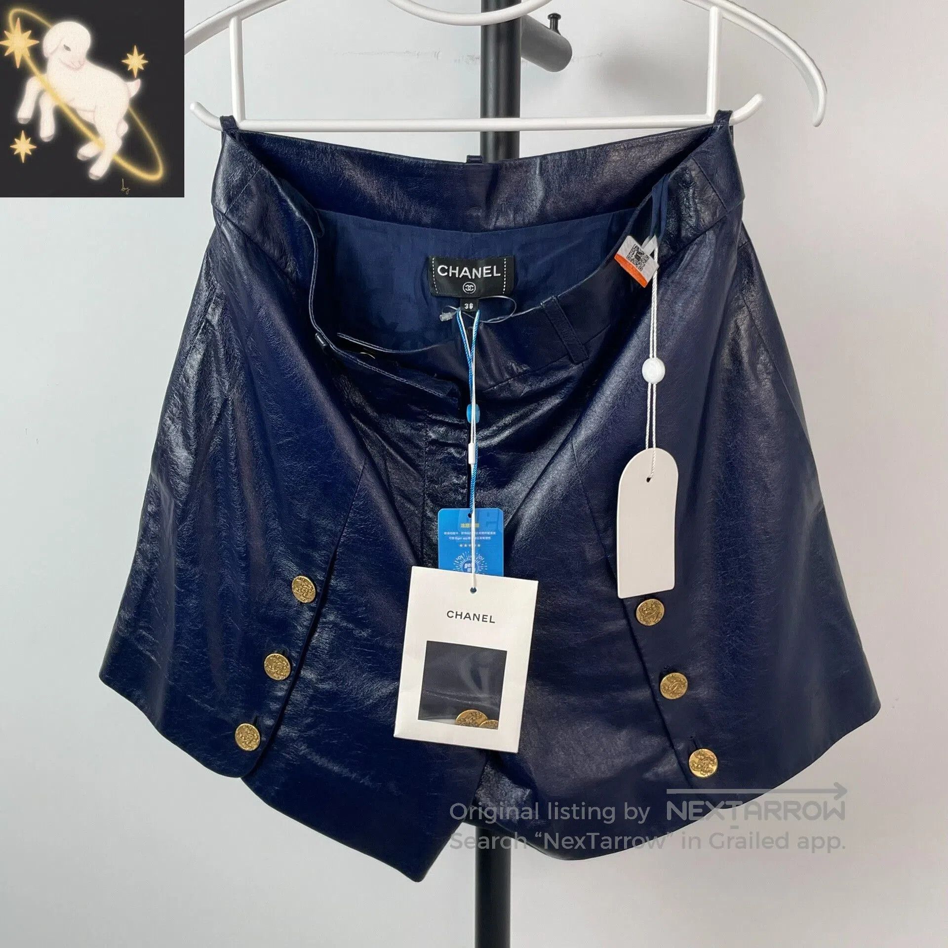 Chanel Chanel Egypt Series Dark Blue Shorts Skirt. Size 37" - 1 Thumbnail