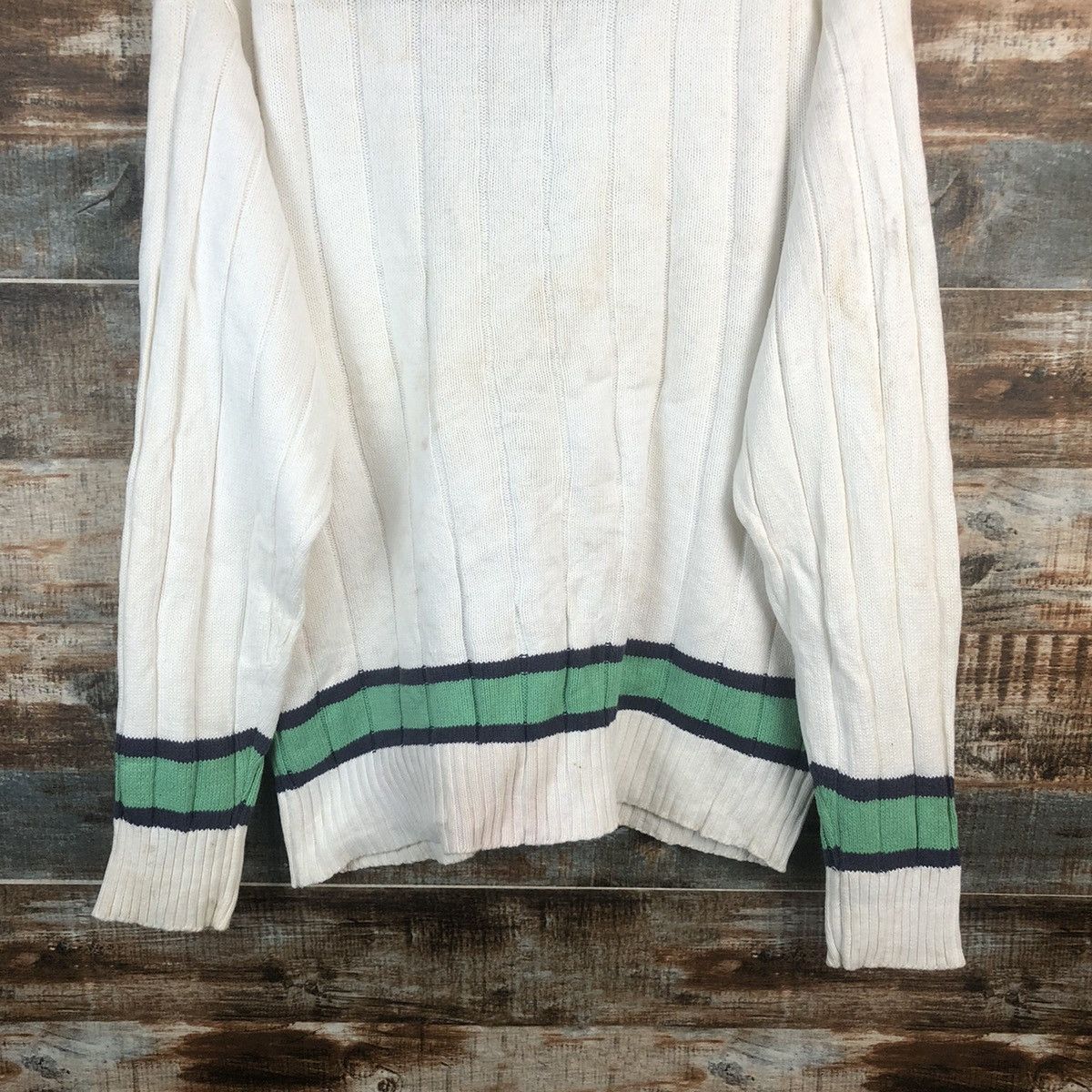 Van DL Van White Cardigan Knitwear #C589 Size US M / EU 48-50 / 2 - 16 Thumbnail