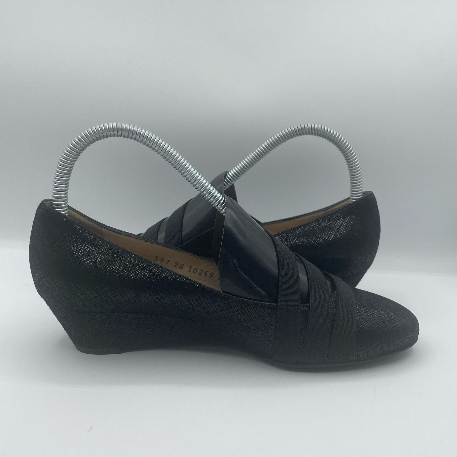 Ron White Ron White Wedge Sandals Slip On Black Mary Jane 36.5 6 Size US 6 / IT 36 - 5 Thumbnail