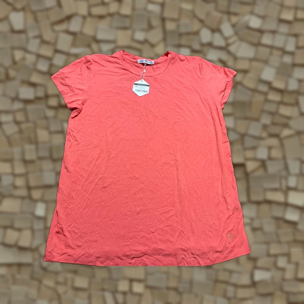 Vintage Amanda Blu Shirt Women's Size Large Orange Short Sleeve NWT Size L / US 10 / IT 46 - 1 Thumbnail