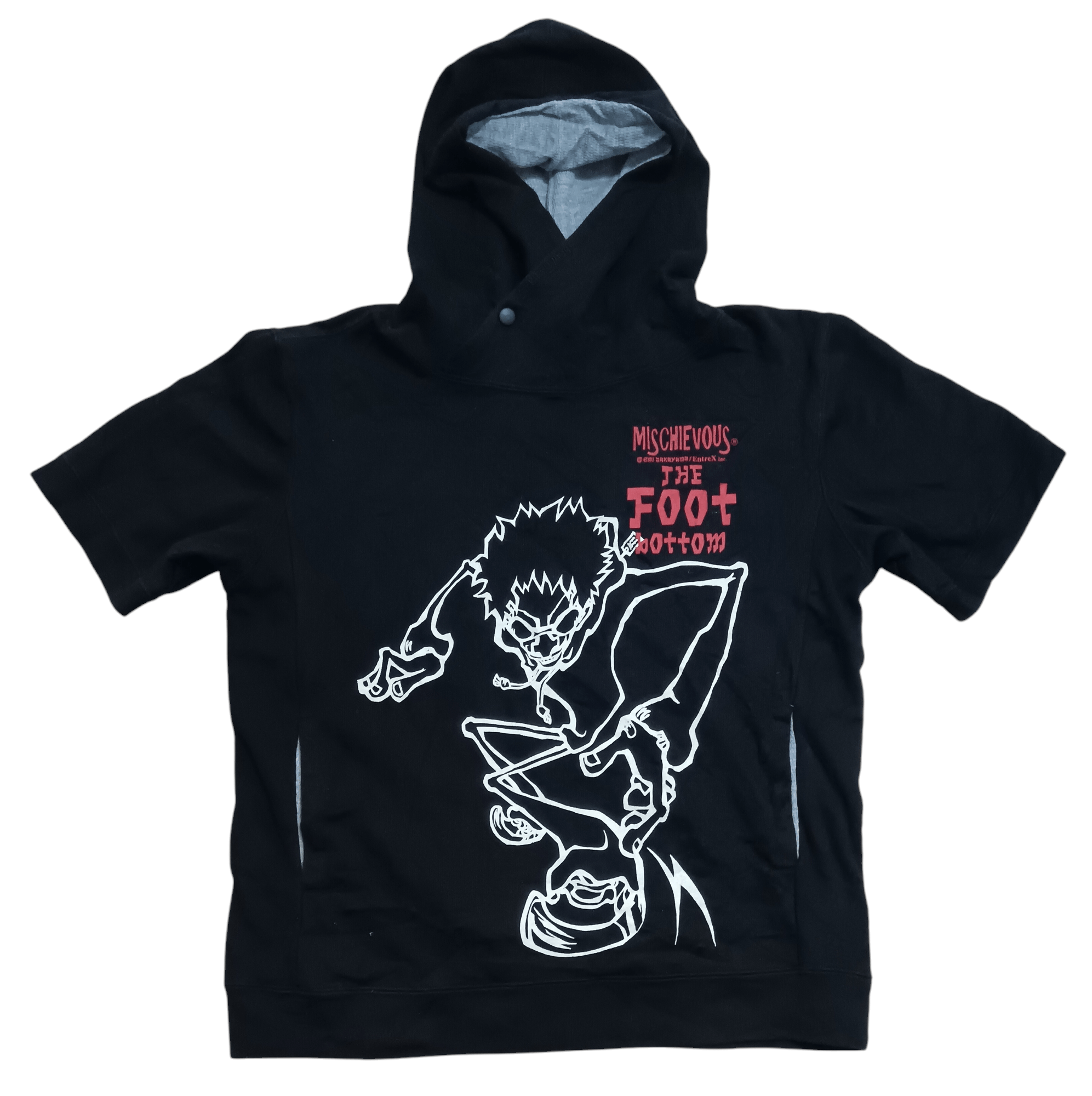 Japanese Brand MISCHIEVOUS EMI NAKAYAMA SHORT SLEEVE HOODIE Size US M / EU 48-50 / 2 - 1 Thumbnail
