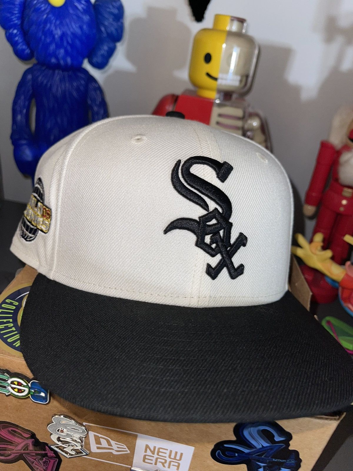Hat Club × MyFitteds × New Era 7 3/8 MyFitteds Off-White Chicago White Sox Grey UV Size 38 - 4 Thumbnail