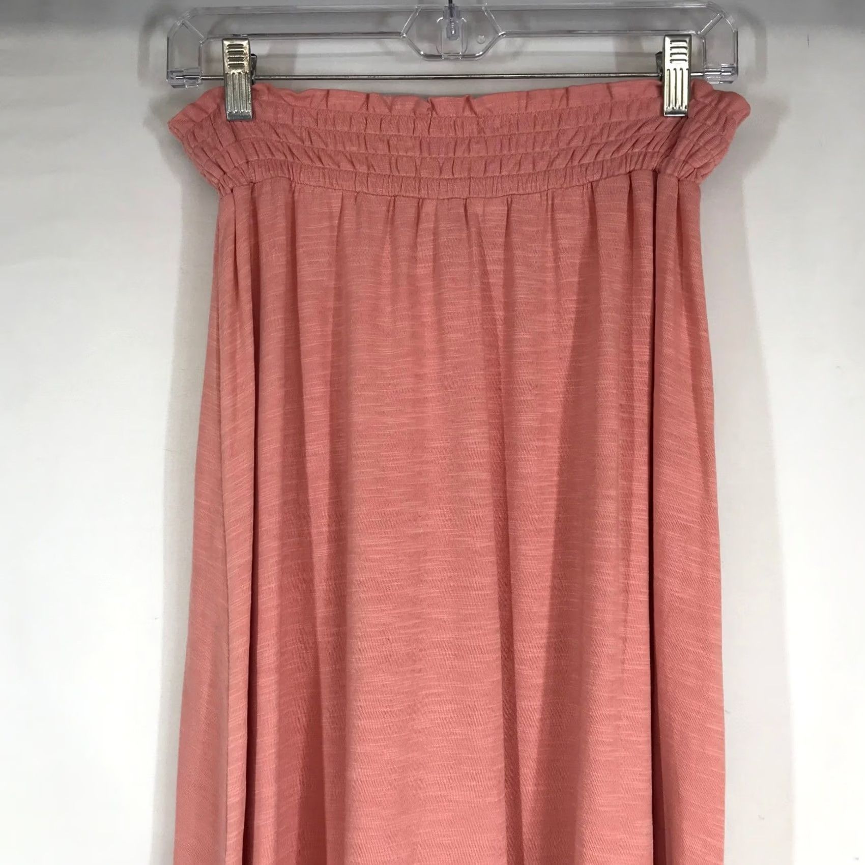 Pinko DownEast Womens Coral Pink Smocked Waist Midi Knit Skirt XS Size 26" / US 2 / IT 38 - 5 Thumbnail